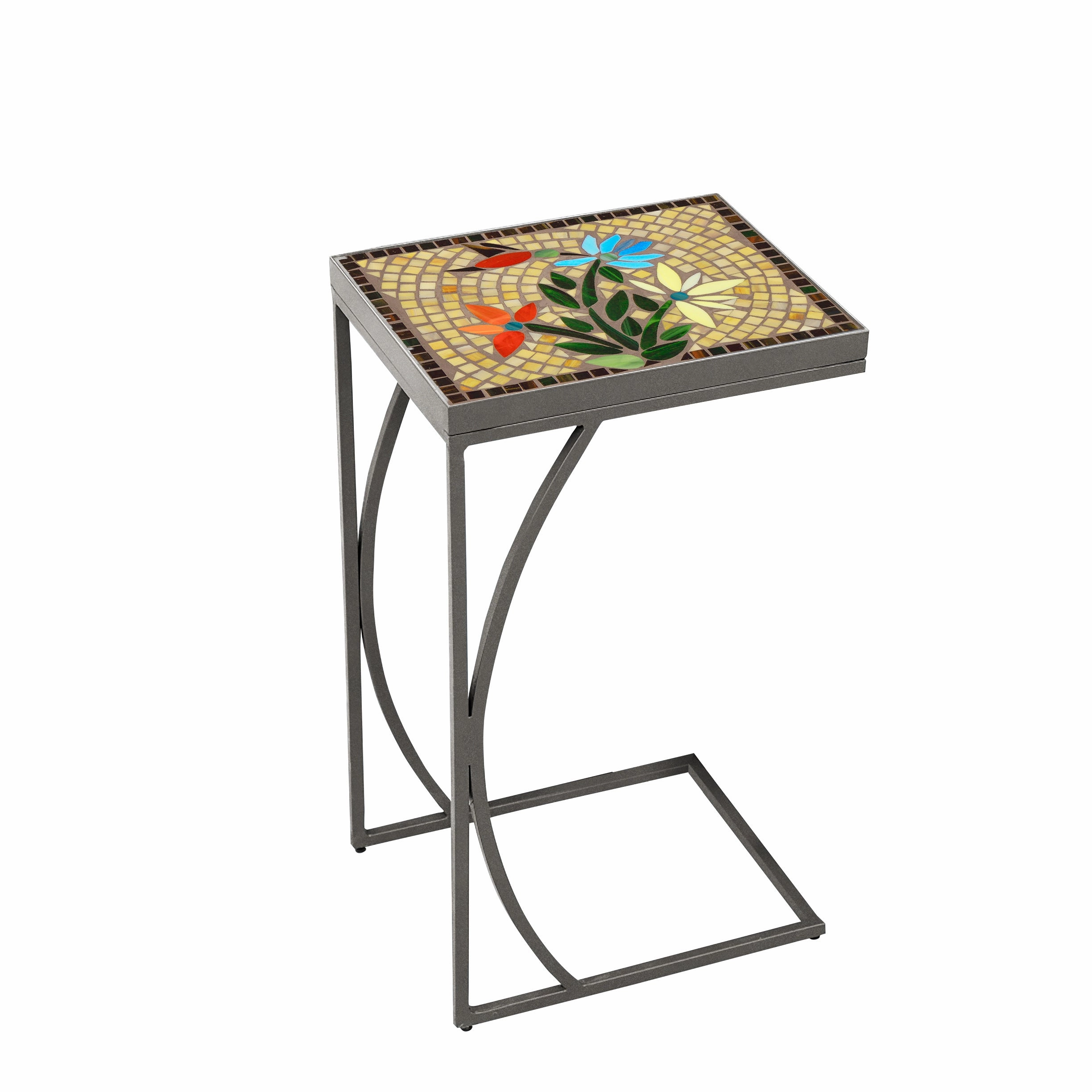 14" x 11" Mosaic Stone Top C Table