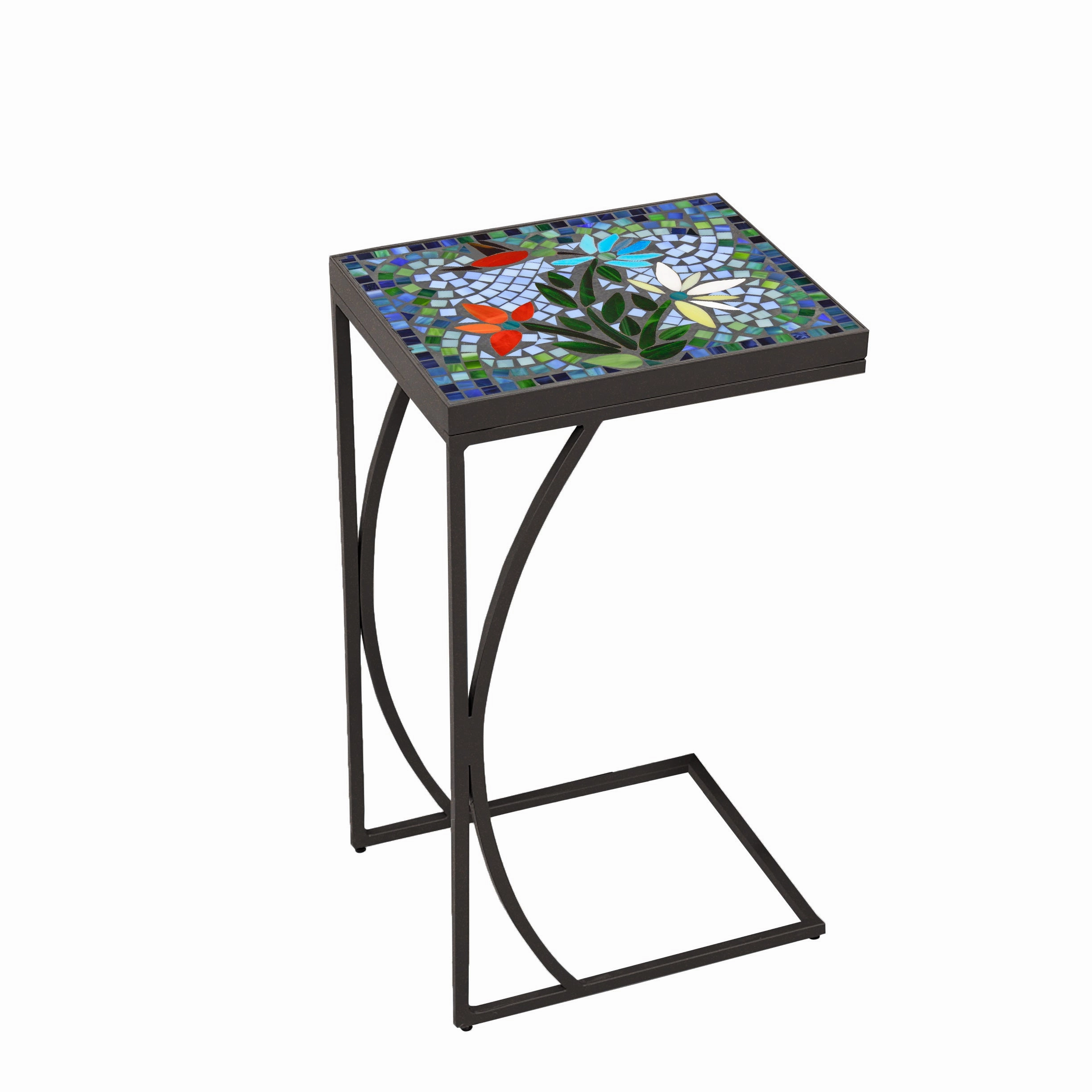 14" x 11" Mosaic Stone Top C Table