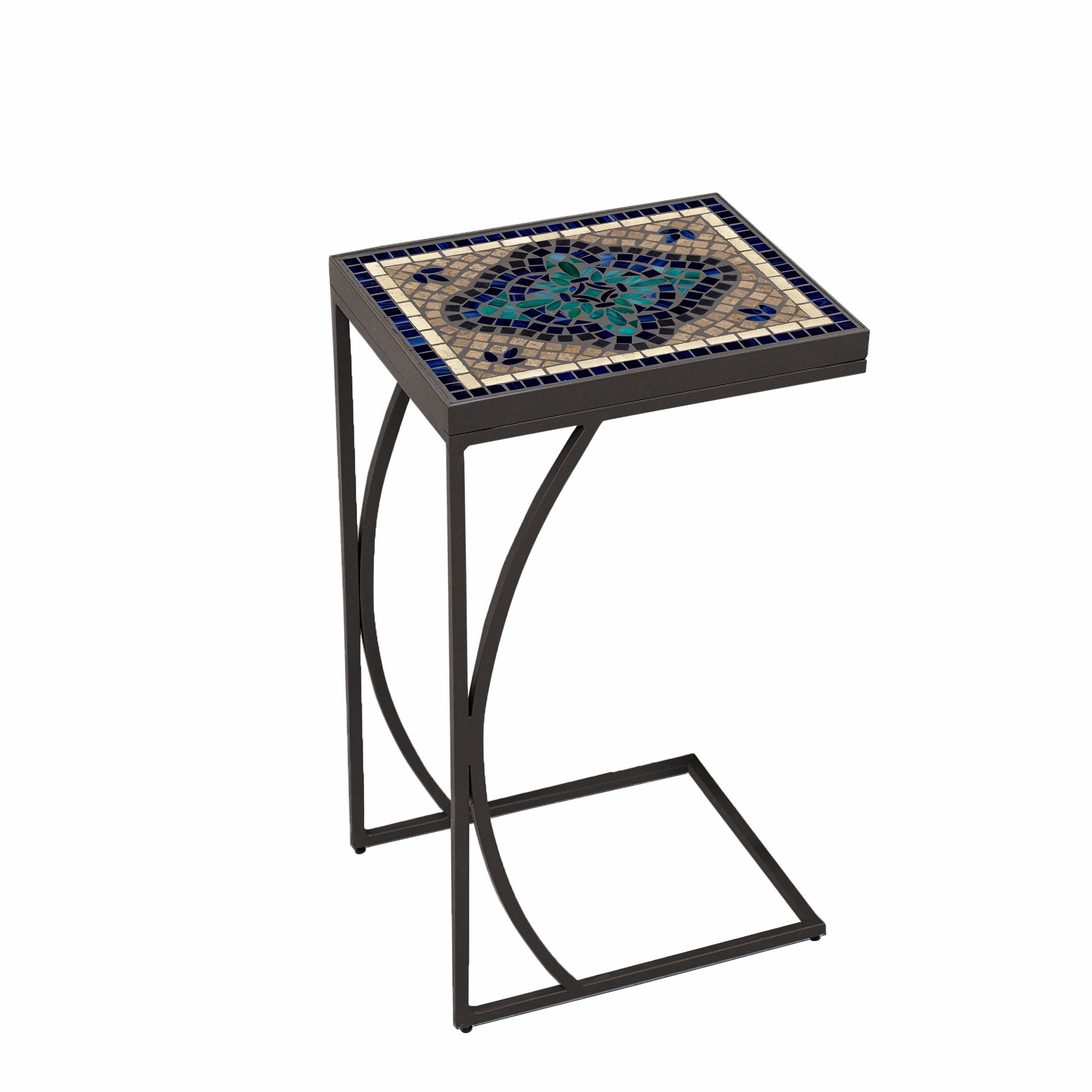 14" x 11" Mosaic Stone Top C Table