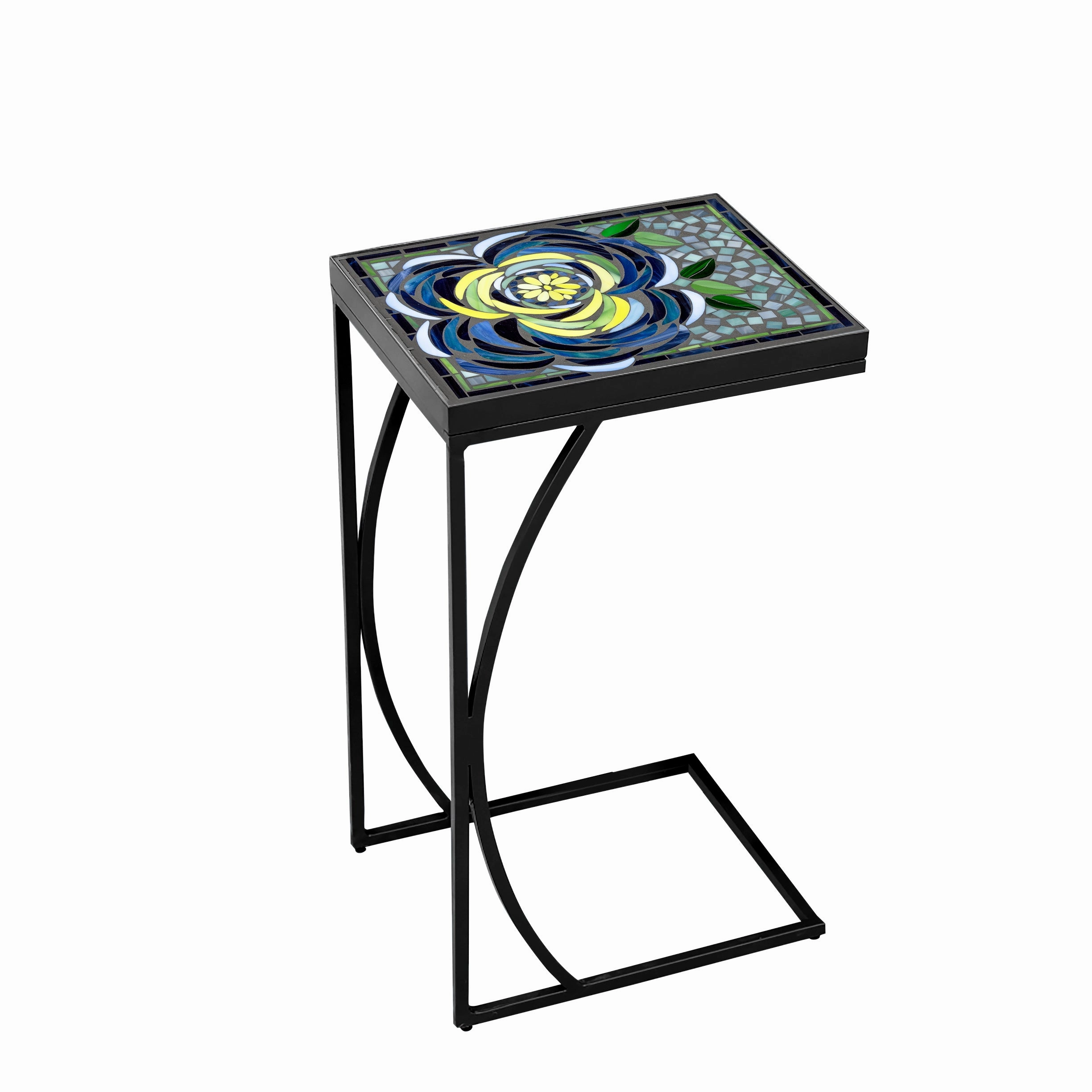 14" x 11" Mosaic Stone Top C Table
