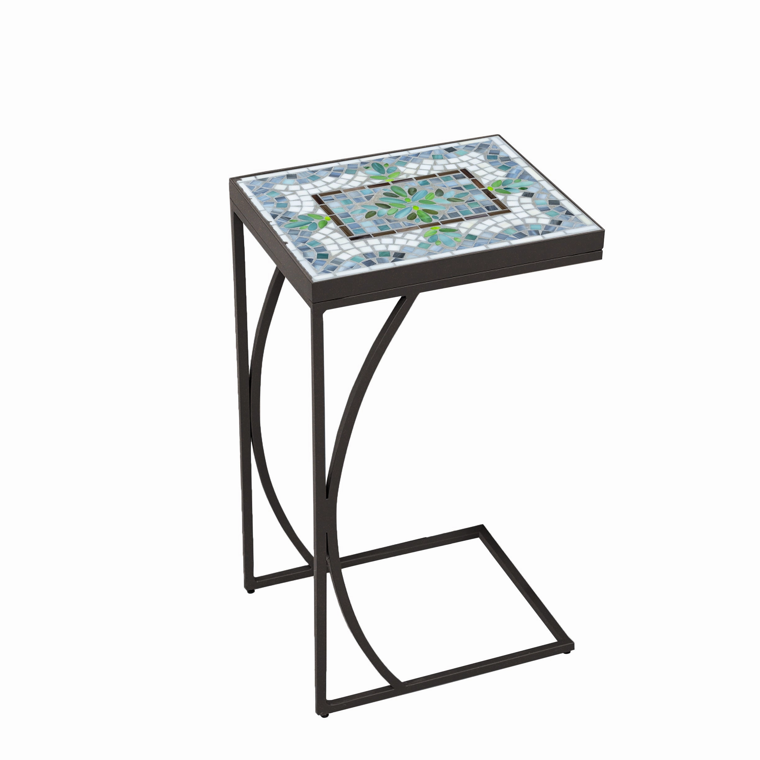 14" x 11" Mosaic Stone Top C Table