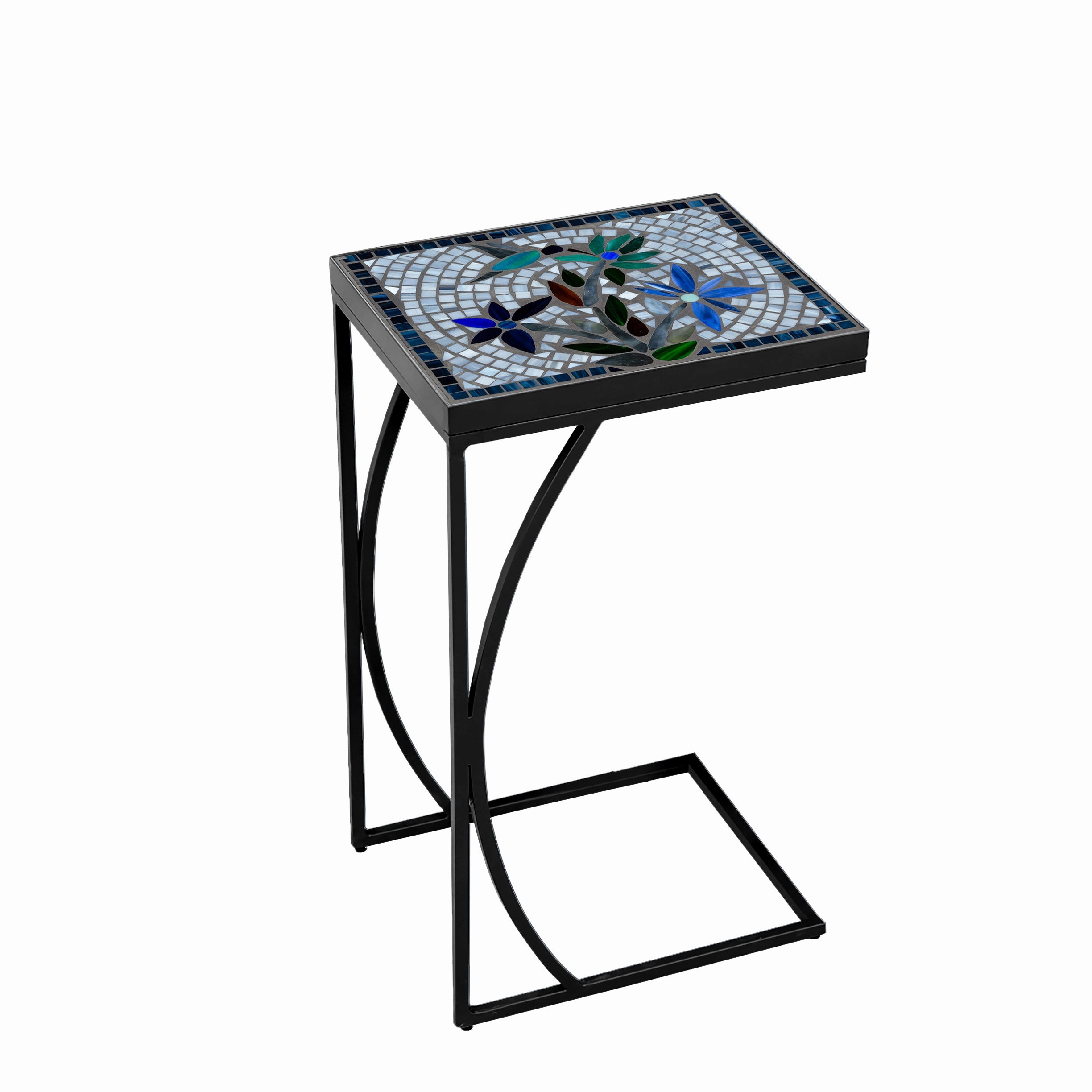 14" x 11" Mosaic Stone Top C Table