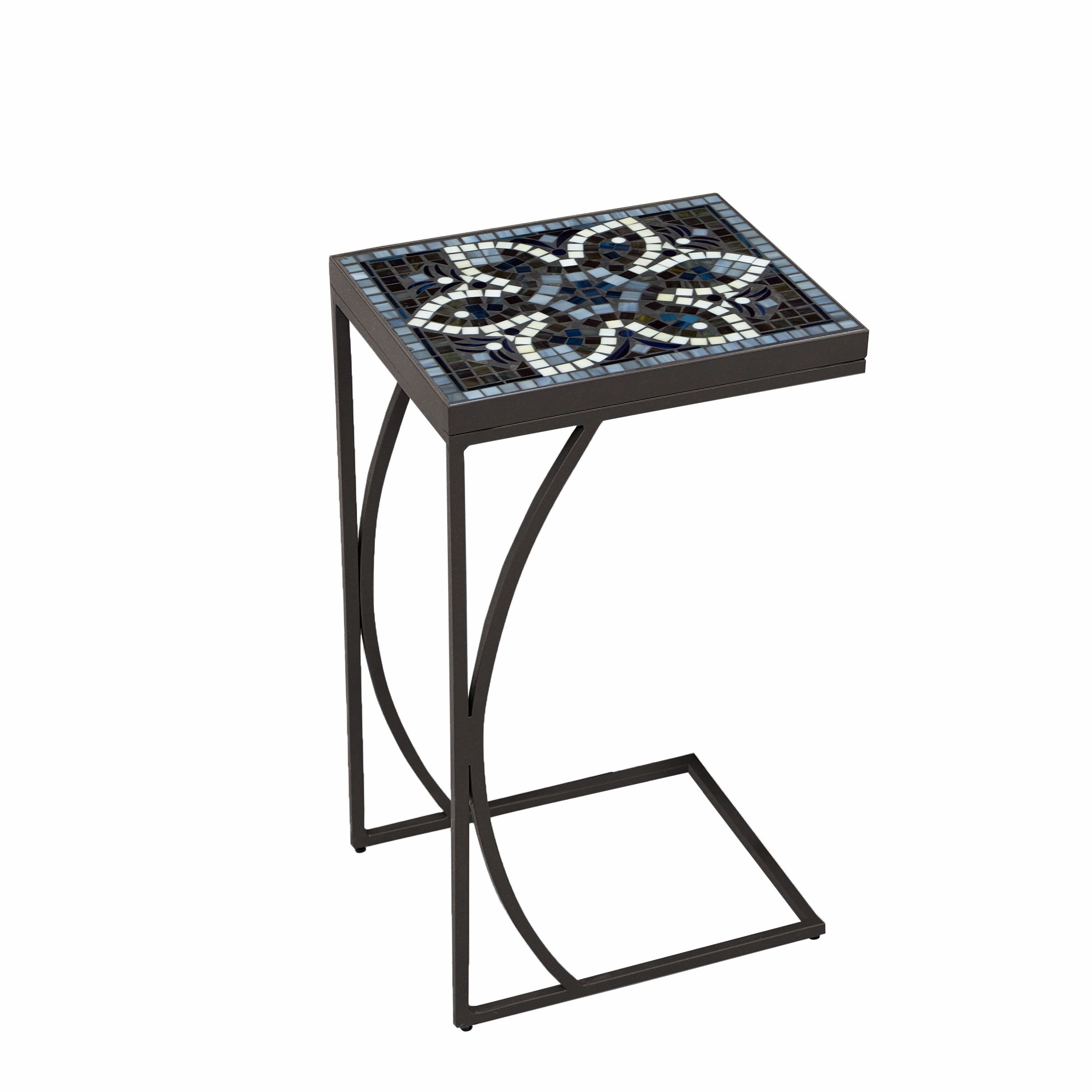 14" x 11" Mosaic Stone Top C Table