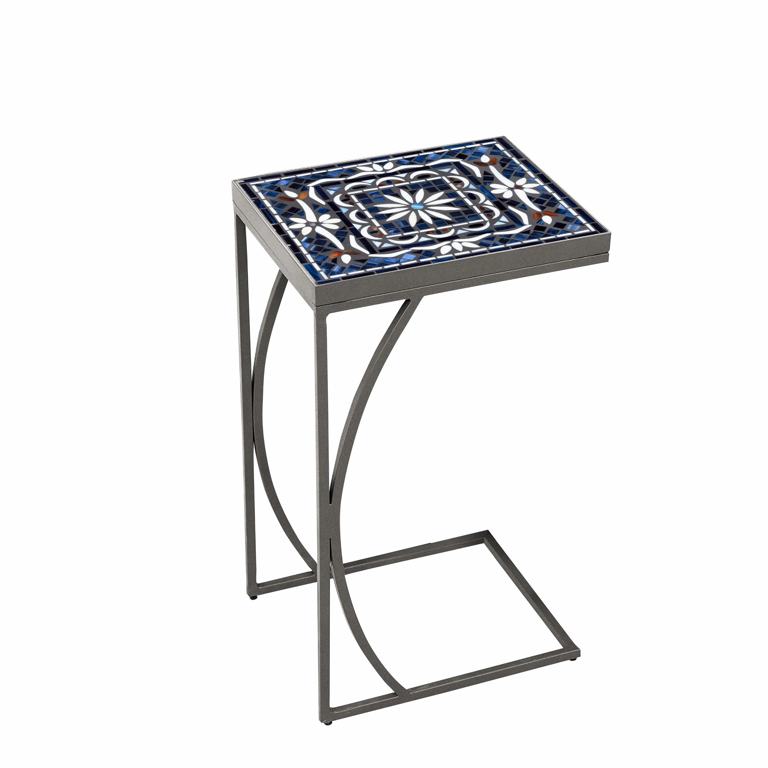 14" x 11" Mosaic Stone Top C Table