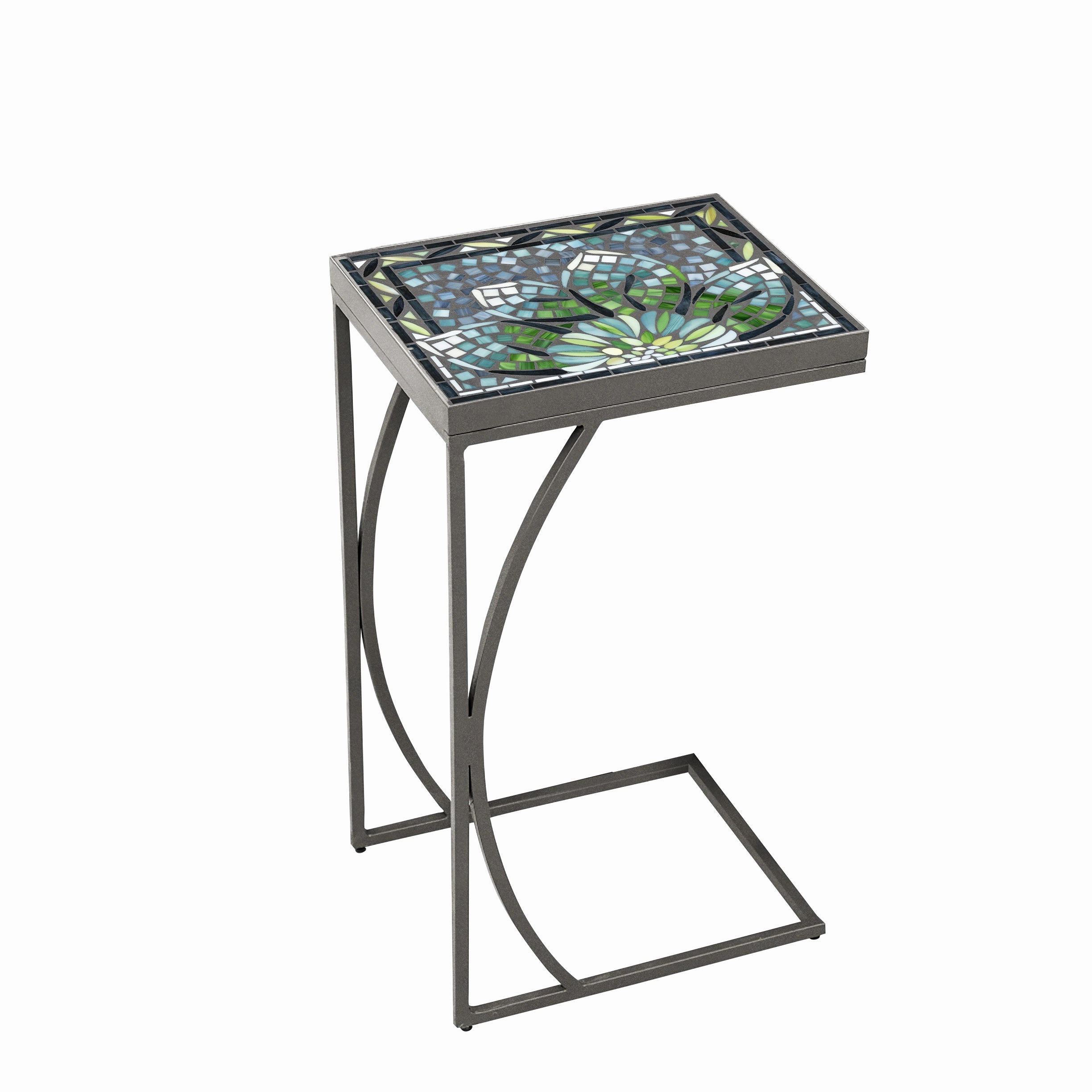 14" x 11" Mosaic Stone Top C Table