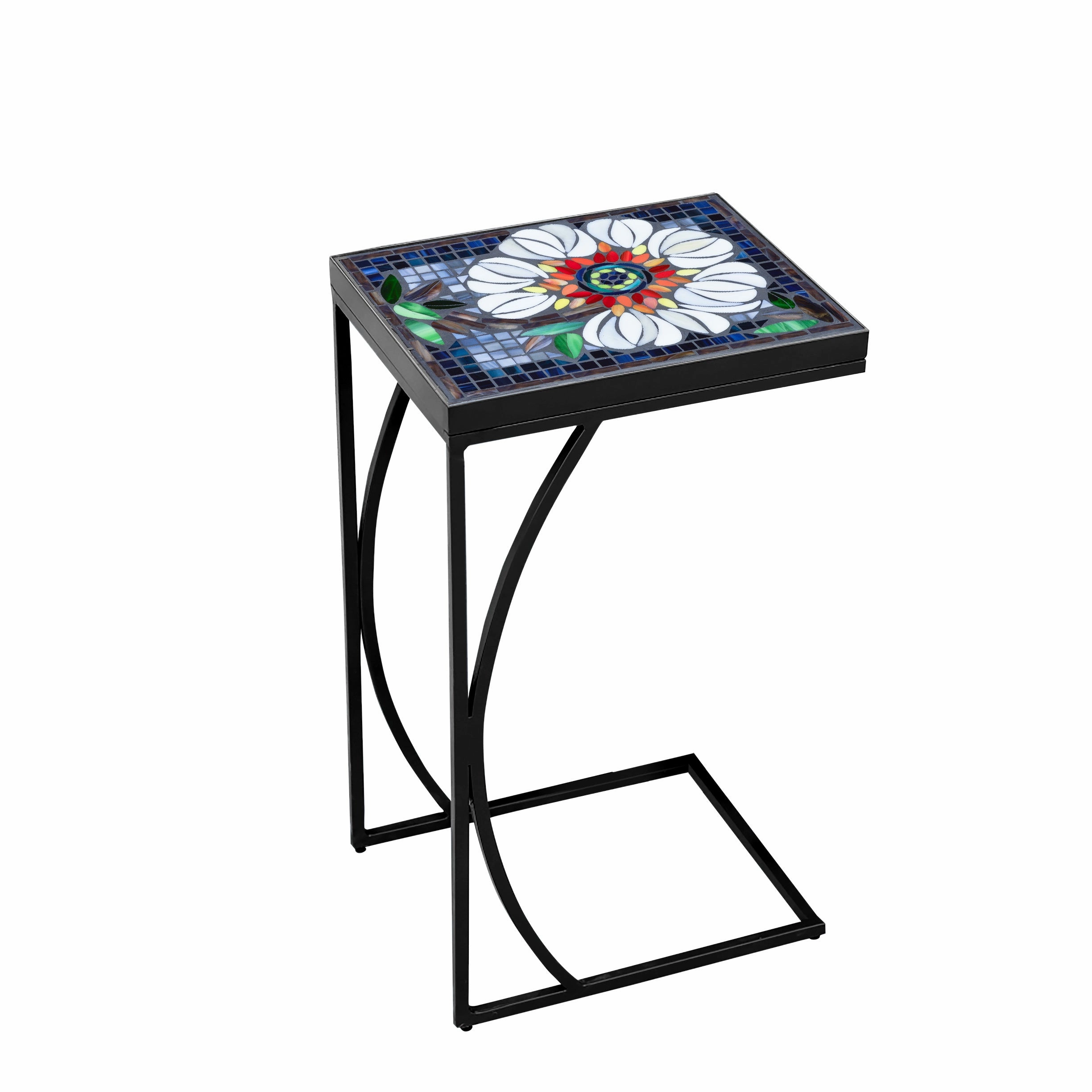 14" x 11" Mosaic Stone Top C Table