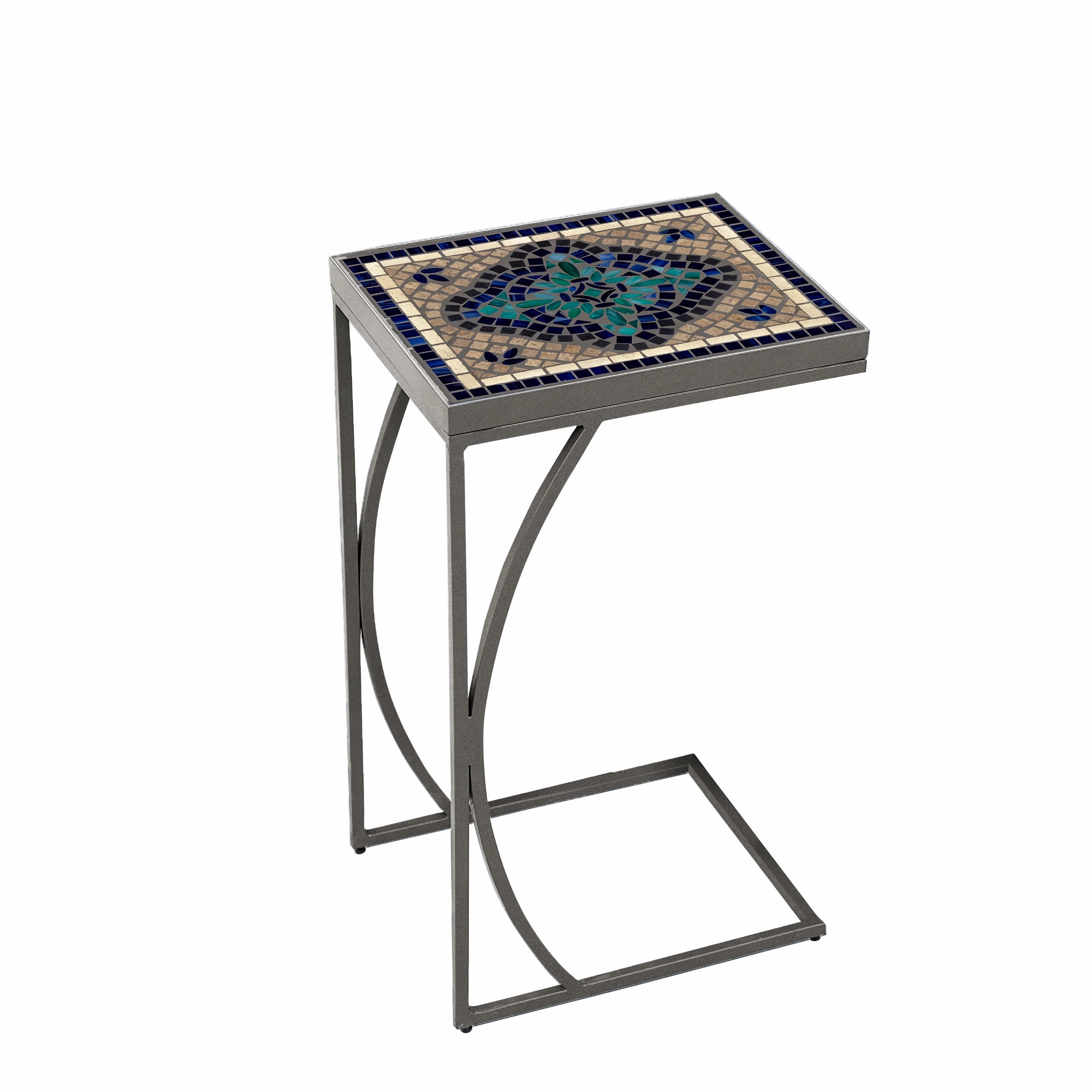 14" x 11" Mosaic Stone Top C Table