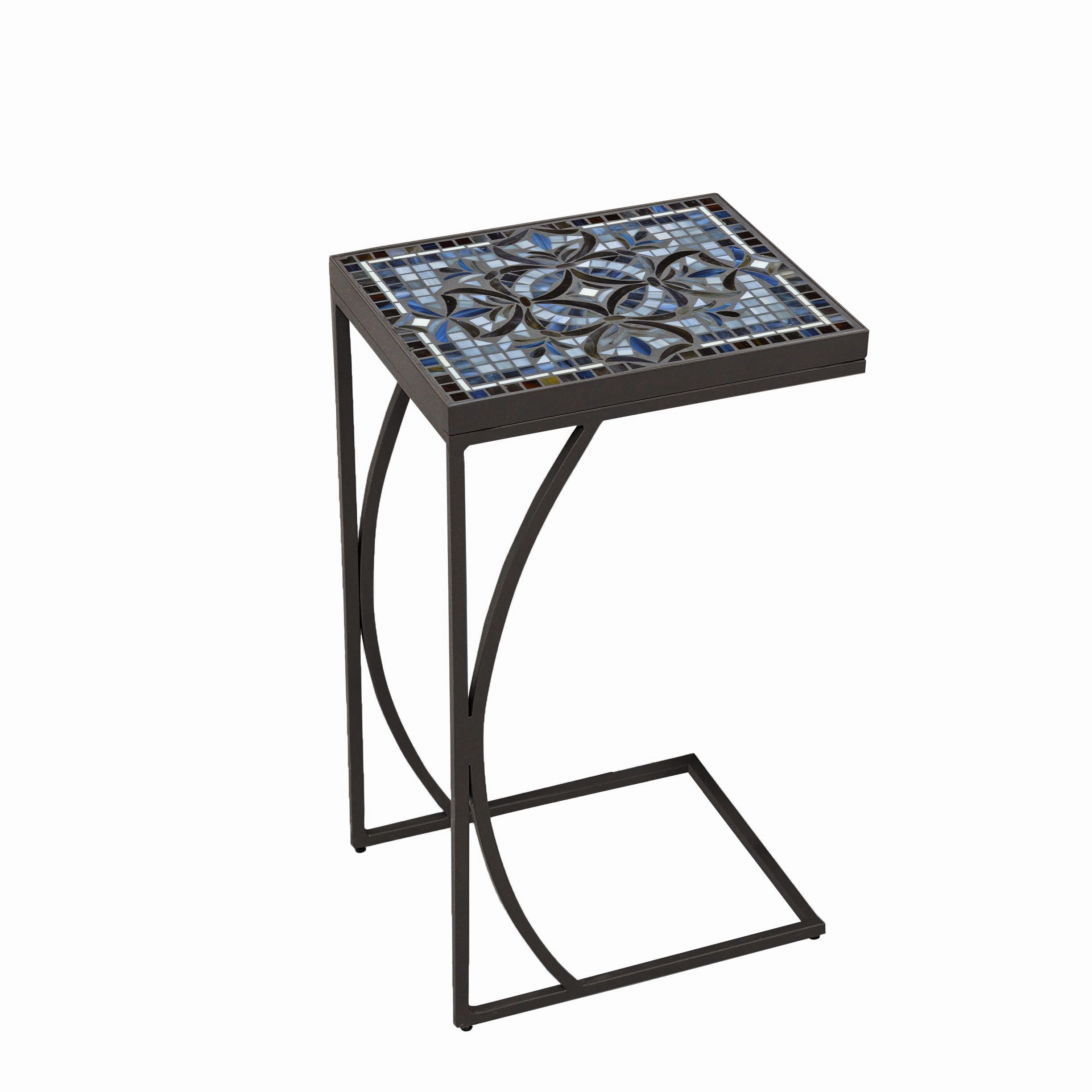 14" x 11" Mosaic Stone Top C Table
