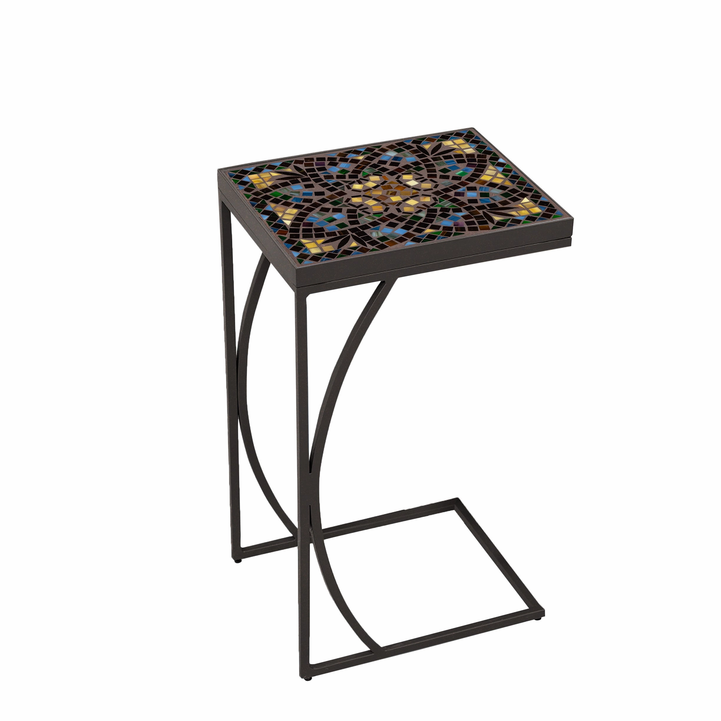 14" x 11" Mosaic Stone Top C Table
