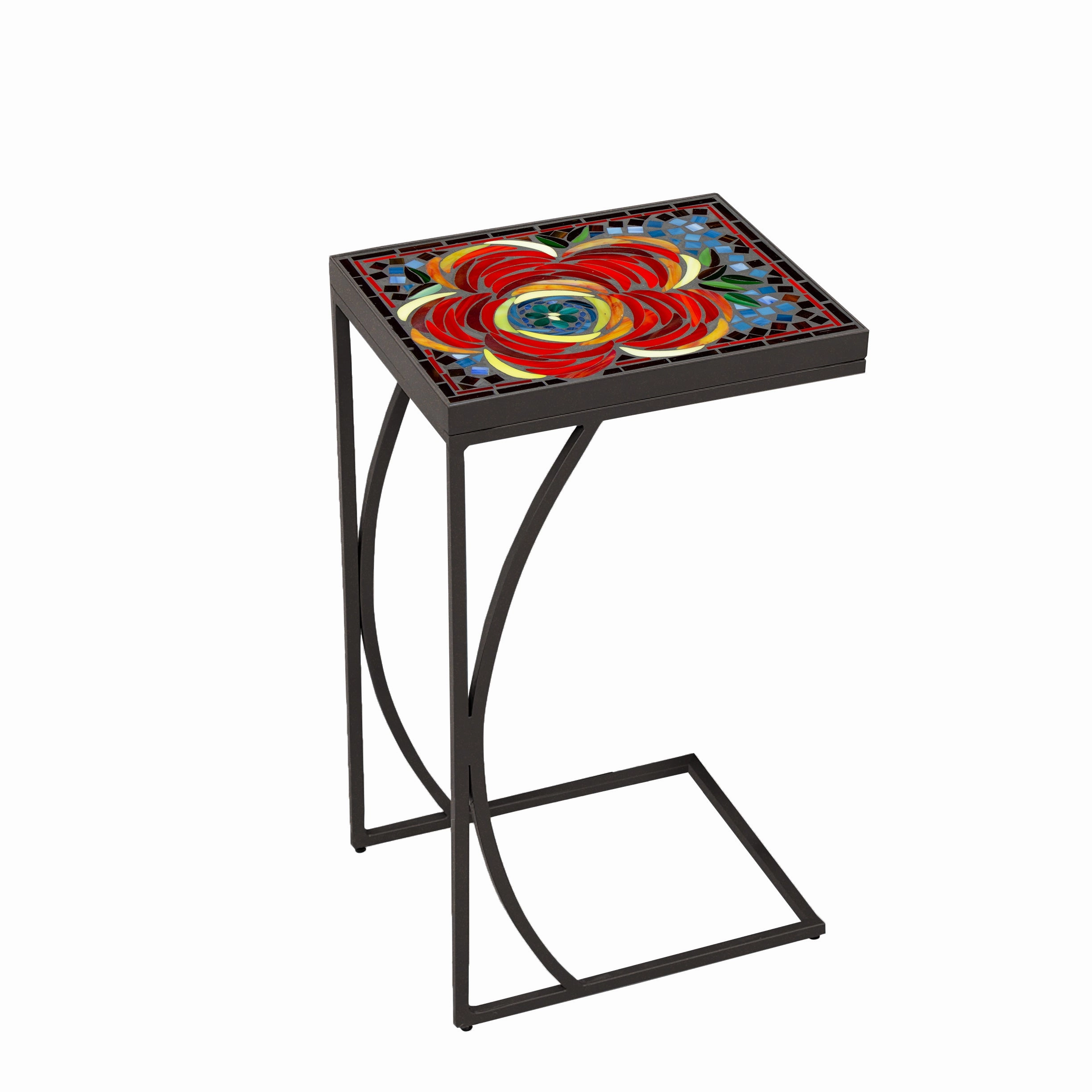 14" x 11" Mosaic Stone Top C Table