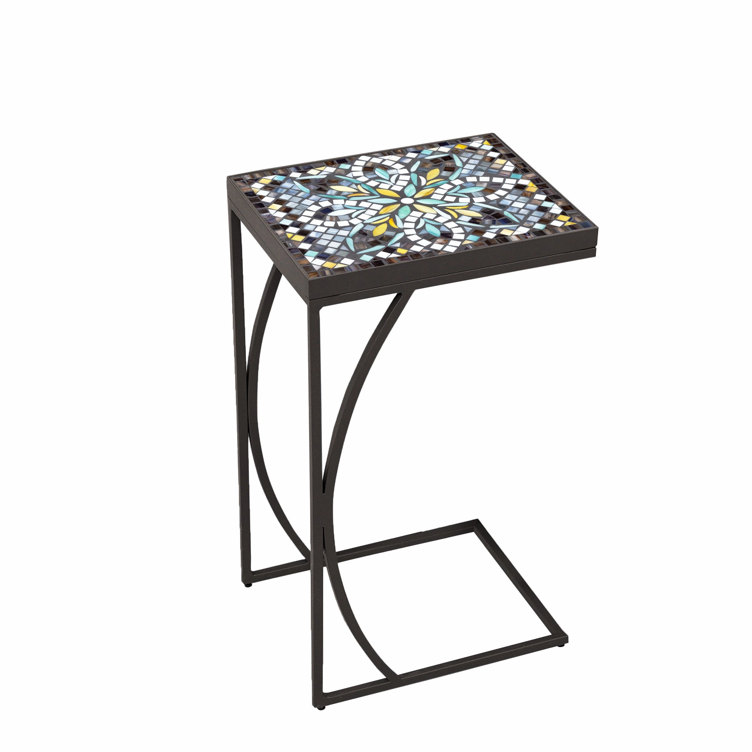 14" x 11" Mosaic Stone Top C Table