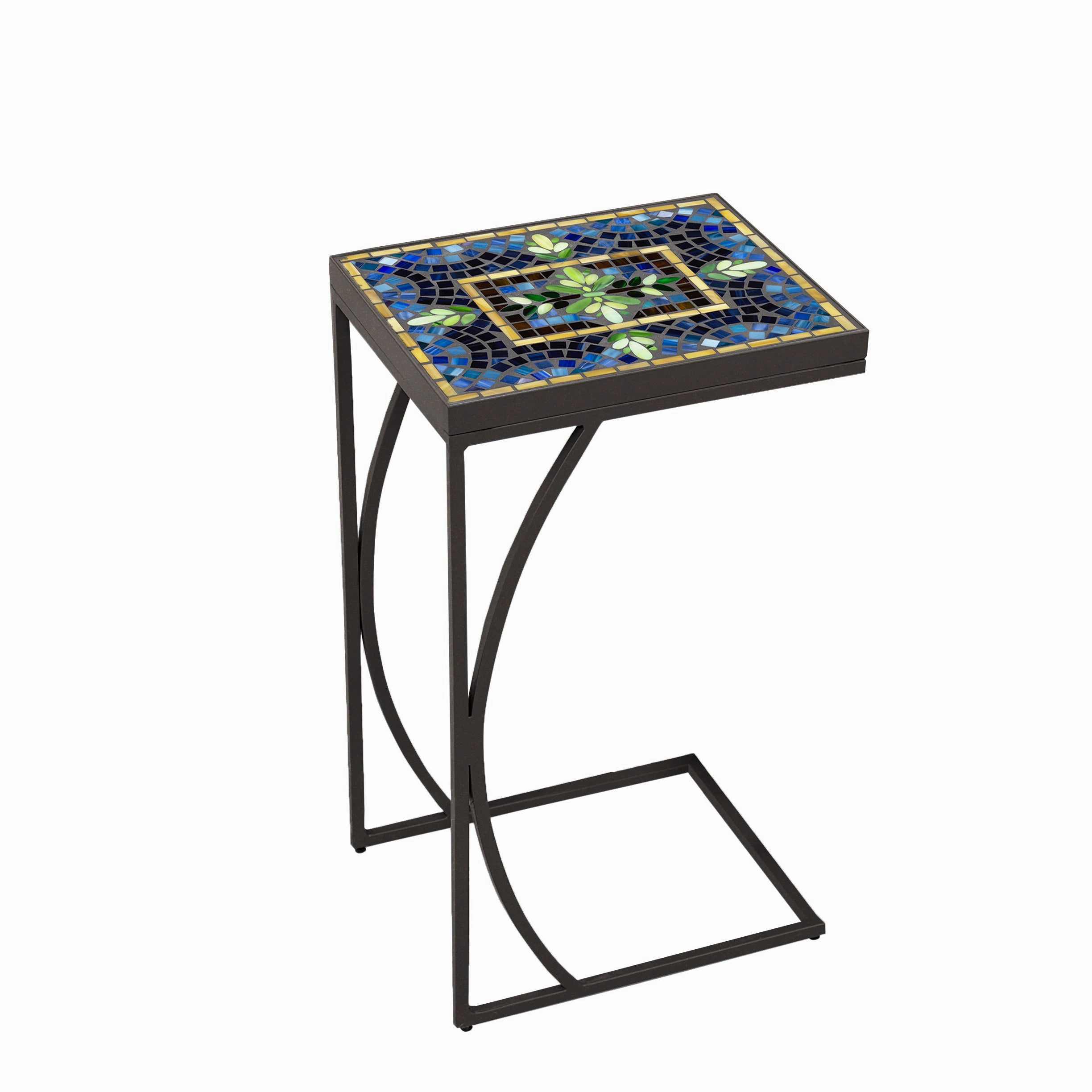 14" x 11" Mosaic Stone Top C Table