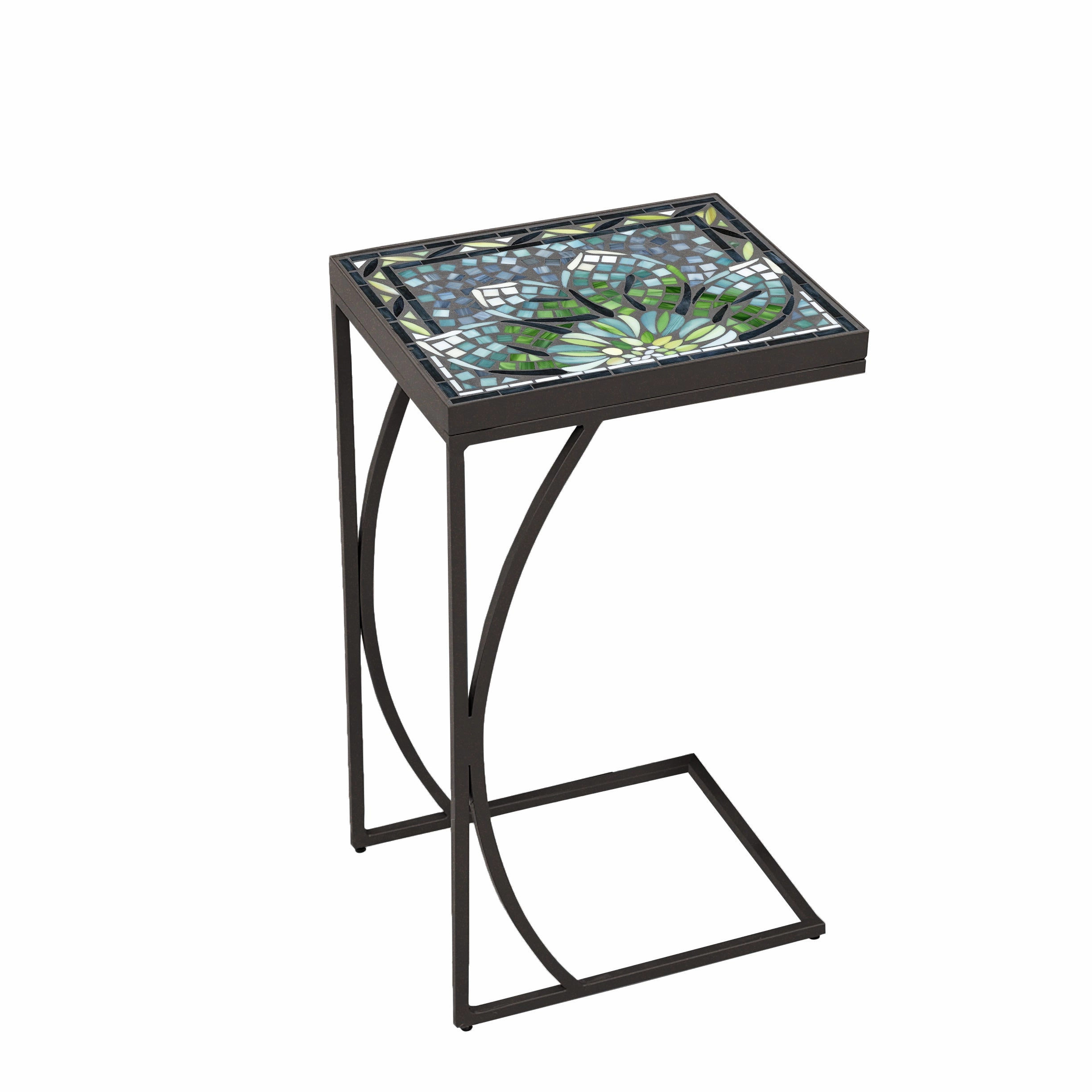 14" x 11" Mosaic Stone Top C Table