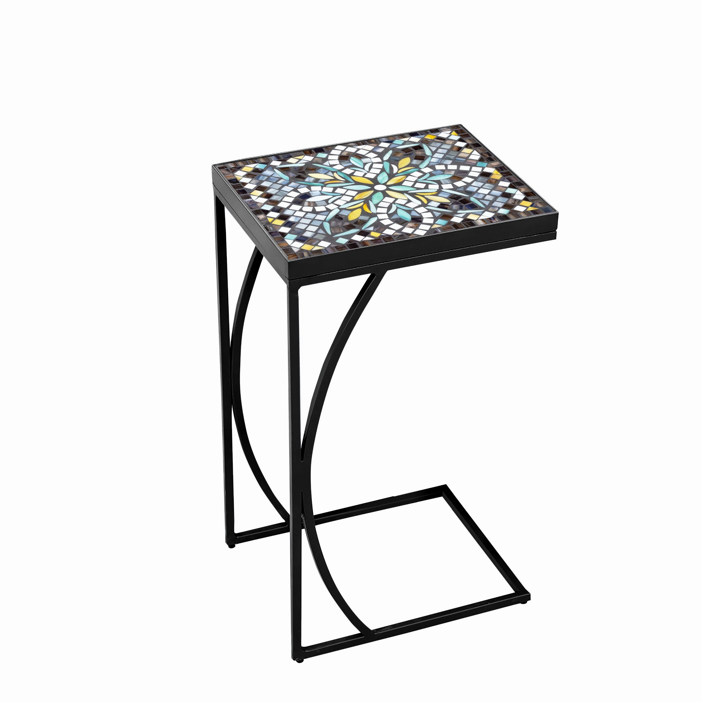14" x 11" Mosaic Stone Top C Table