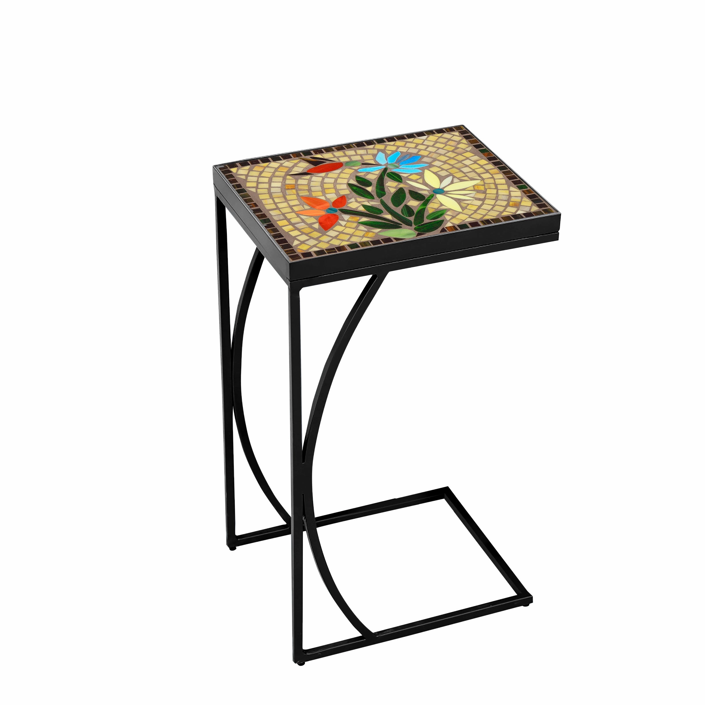 14" x 11" Mosaic Stone Top C Table