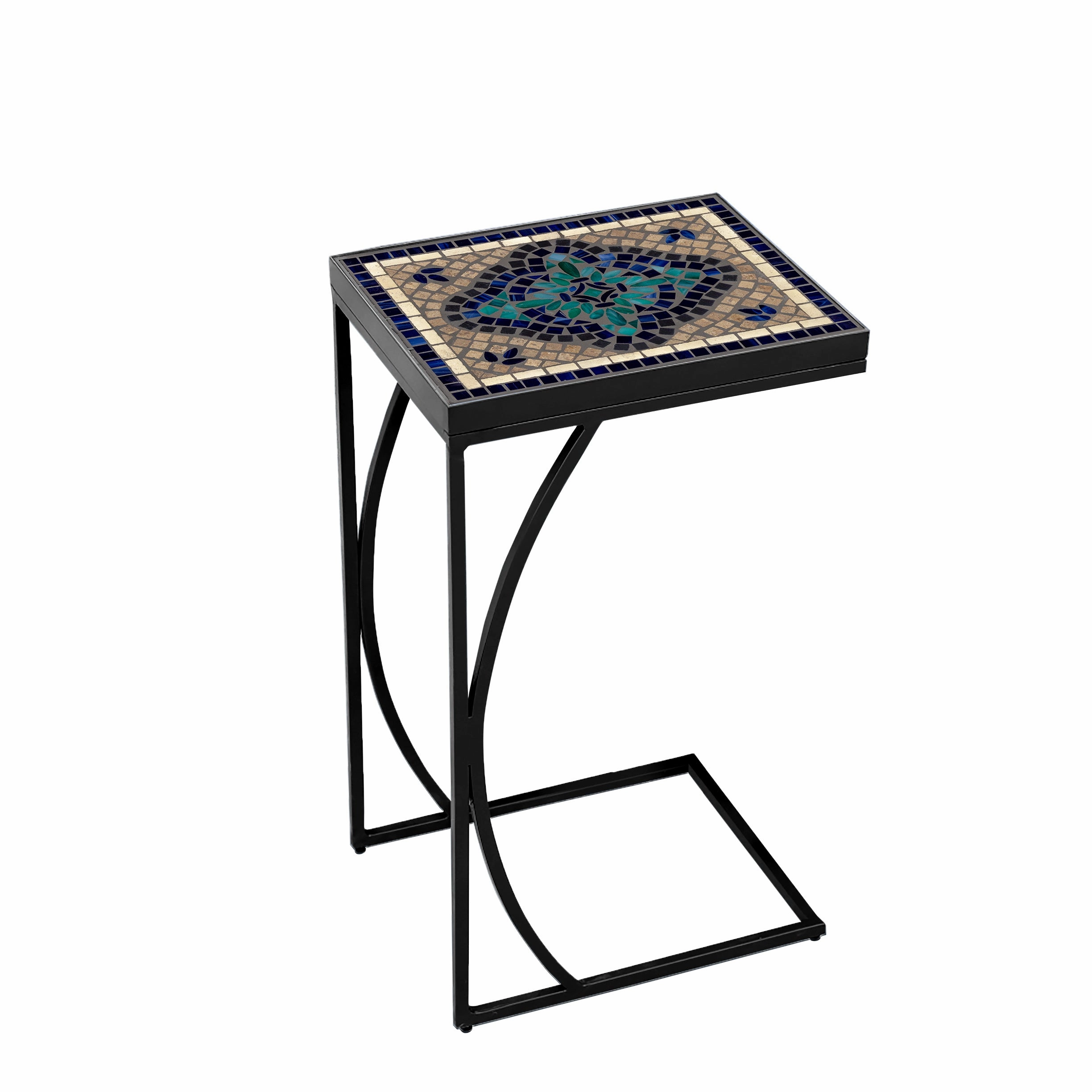 14" x 11" Mosaic Stone Top C Table