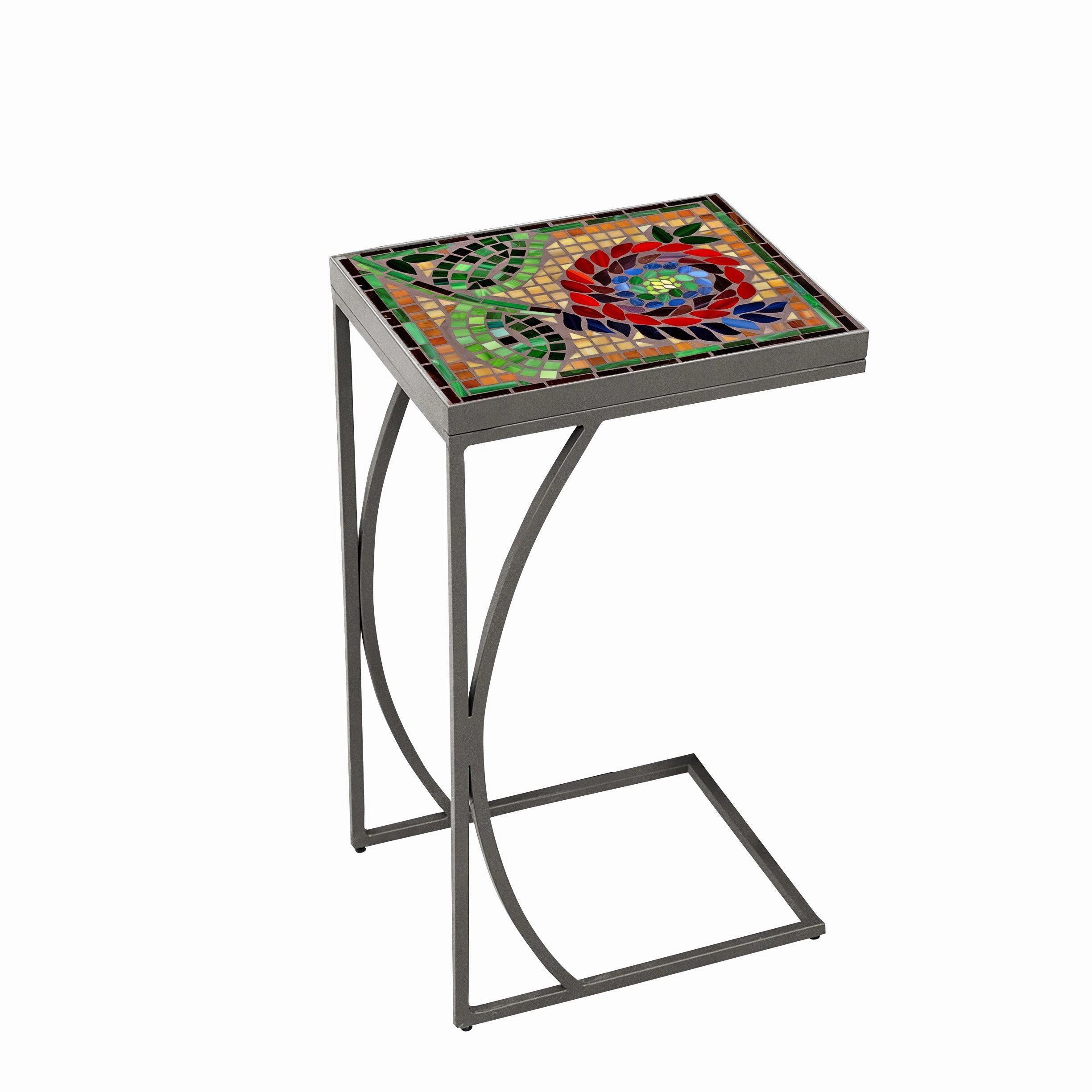 14" x 11" Mosaic Stone Top C Table