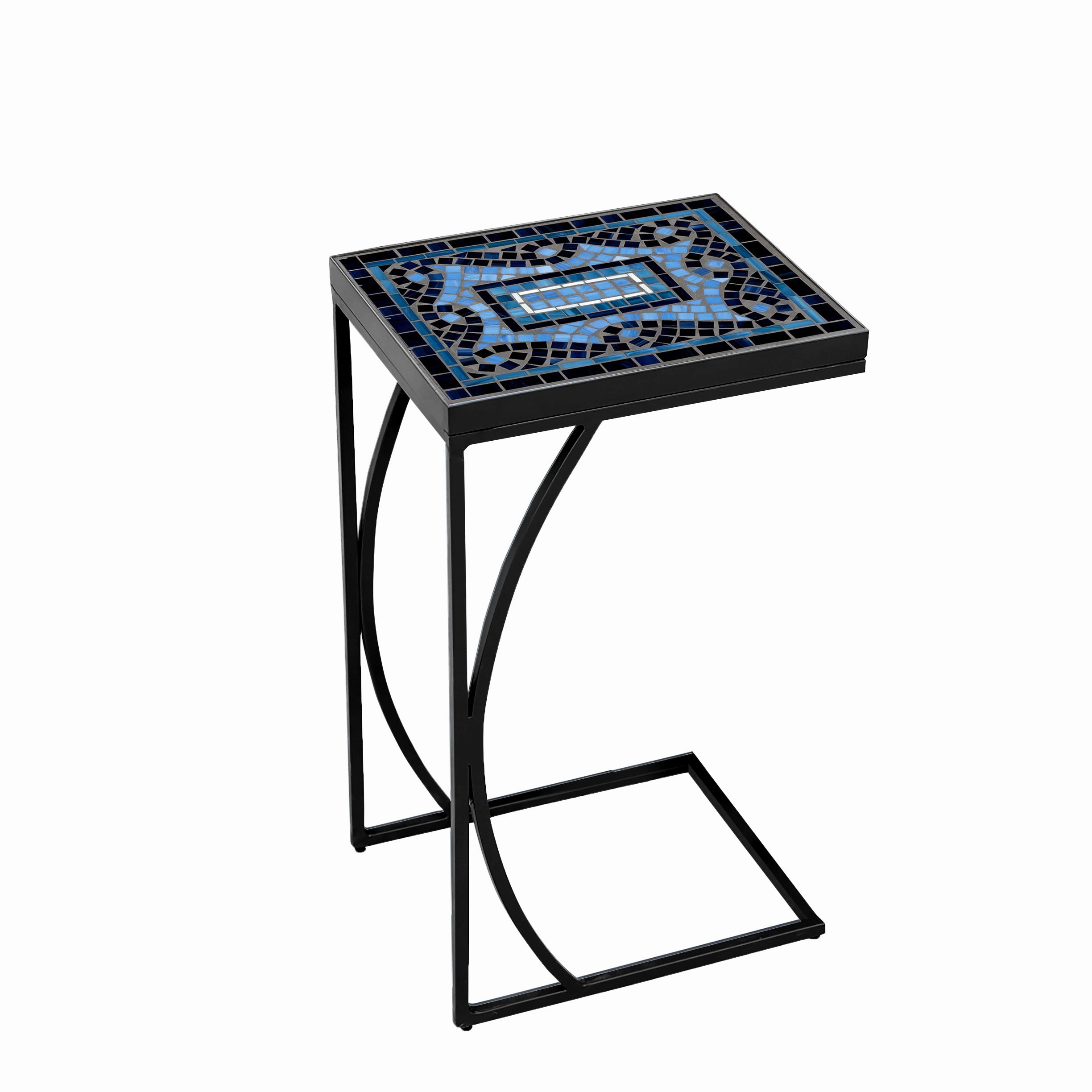 14" x 11" Mosaic Stone Top C Table