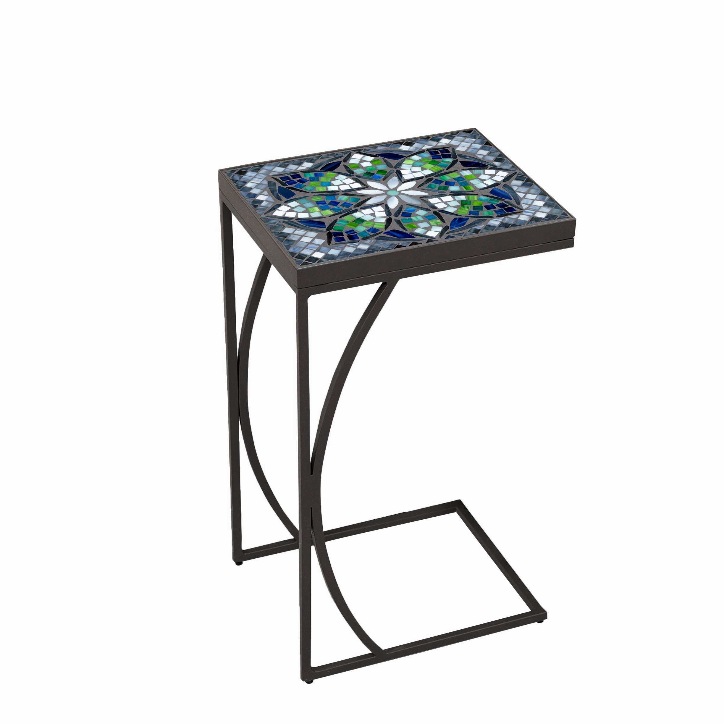 14" x 11" Mosaic Stone Top C Table