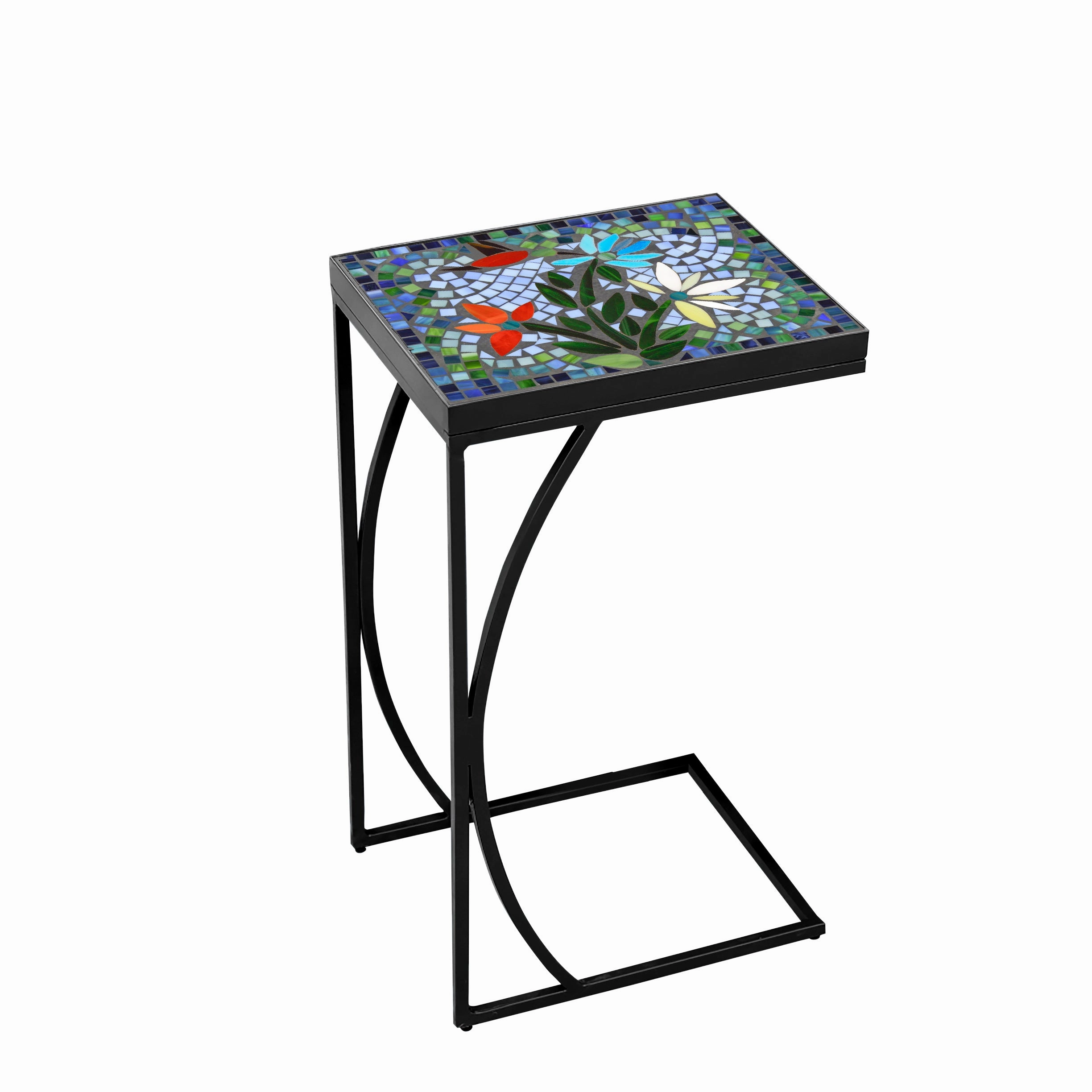 14" x 11" Mosaic Stone Top C Table