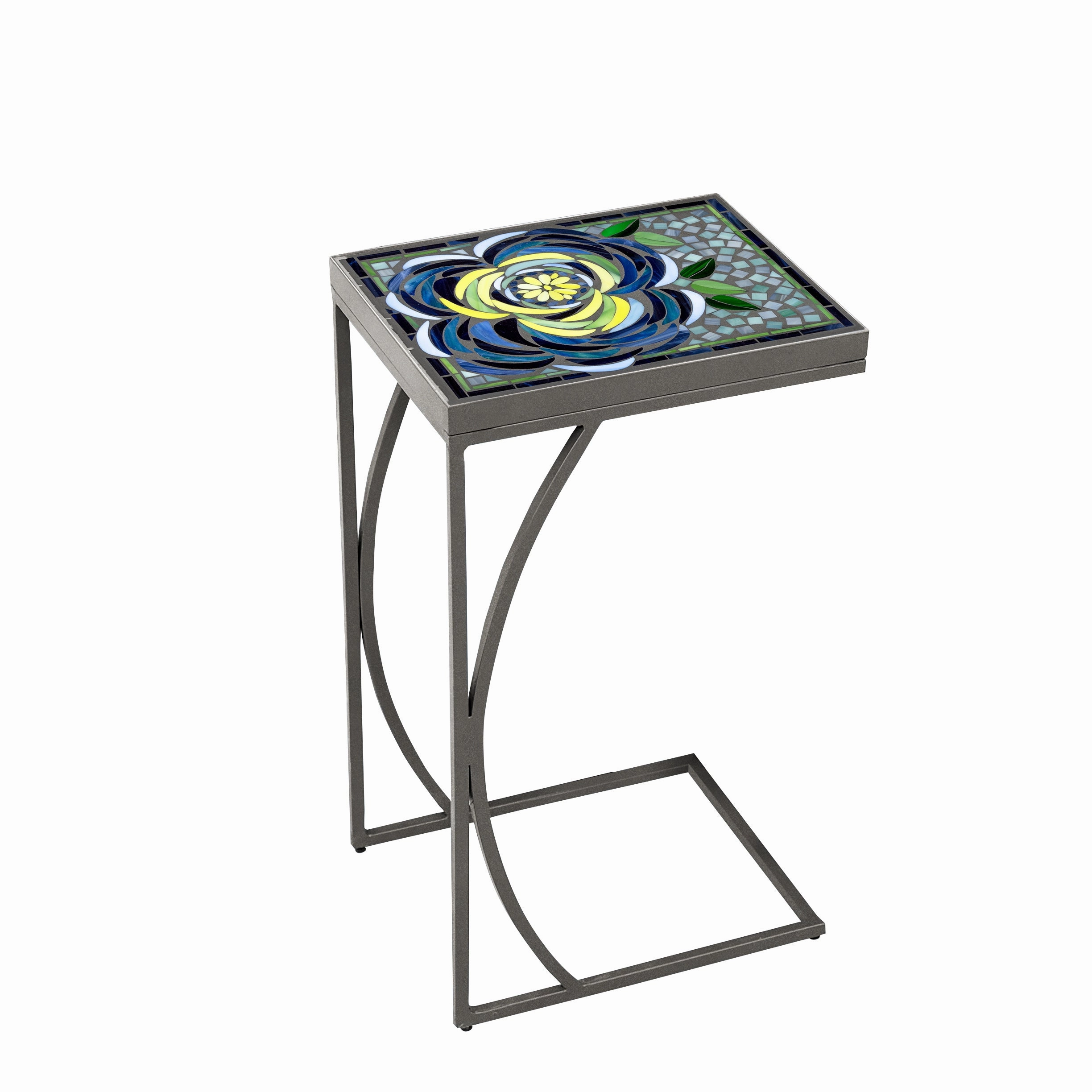 14" x 11" Mosaic Stone Top C Table