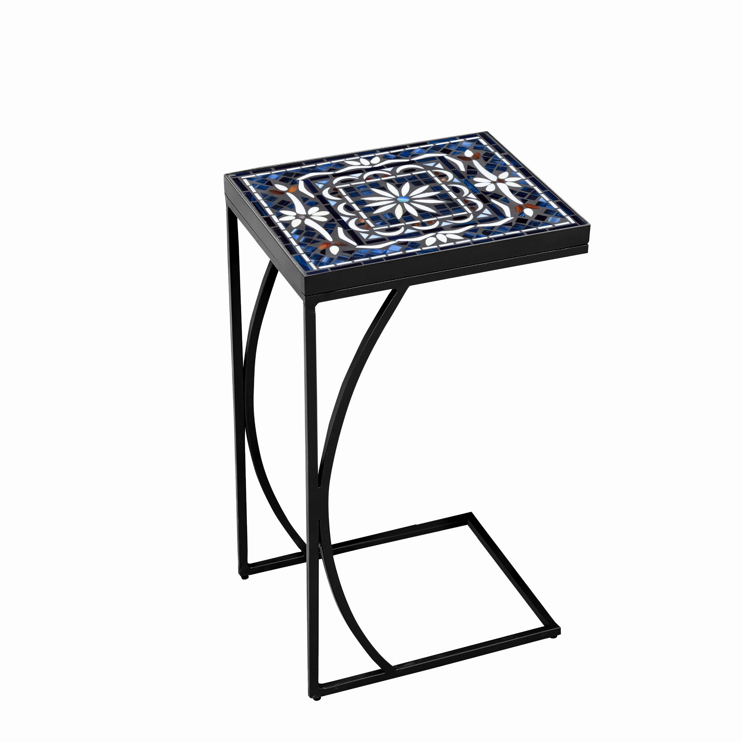 14" x 11" Mosaic Stone Top C Table