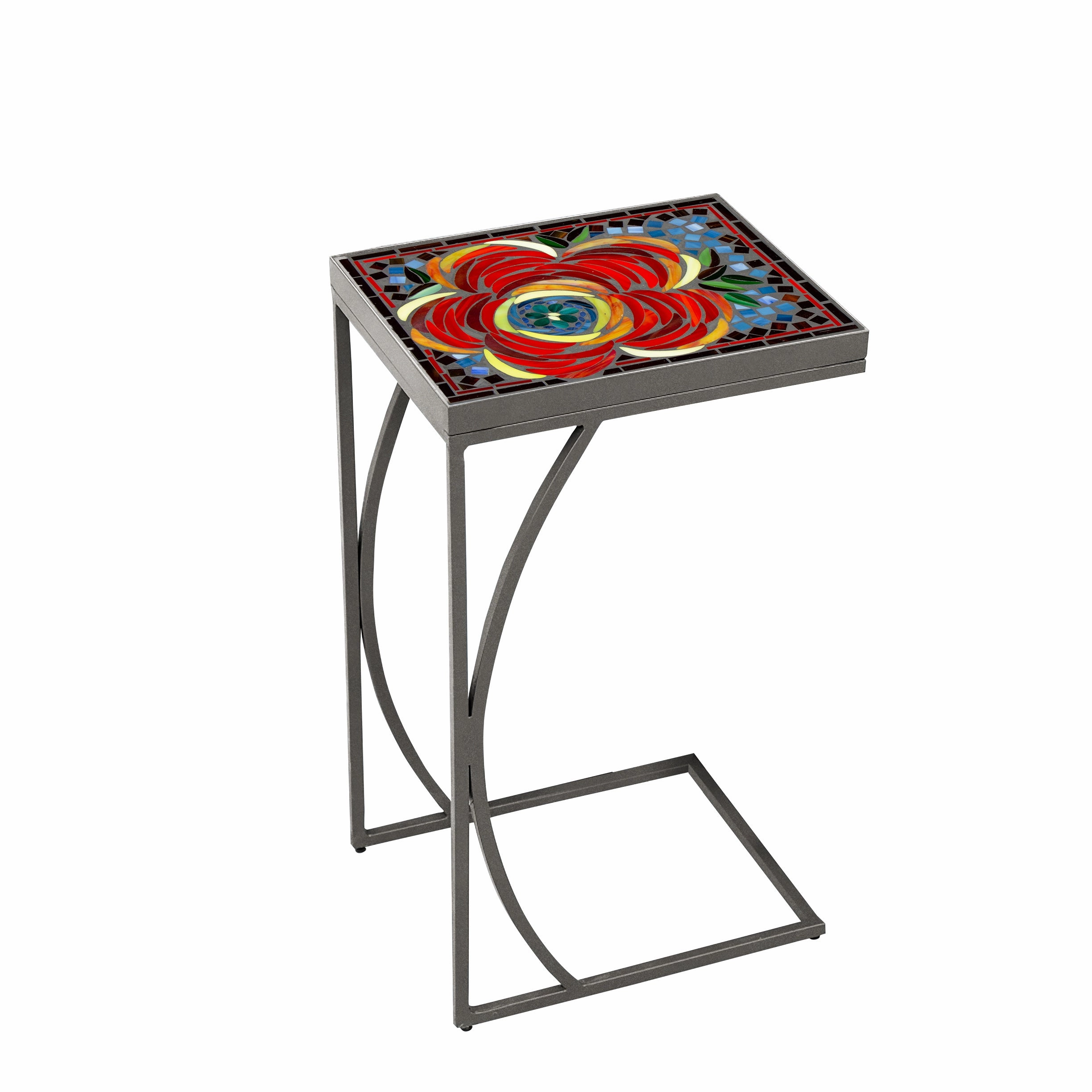 14" x 11" Mosaic Stone Top C Table