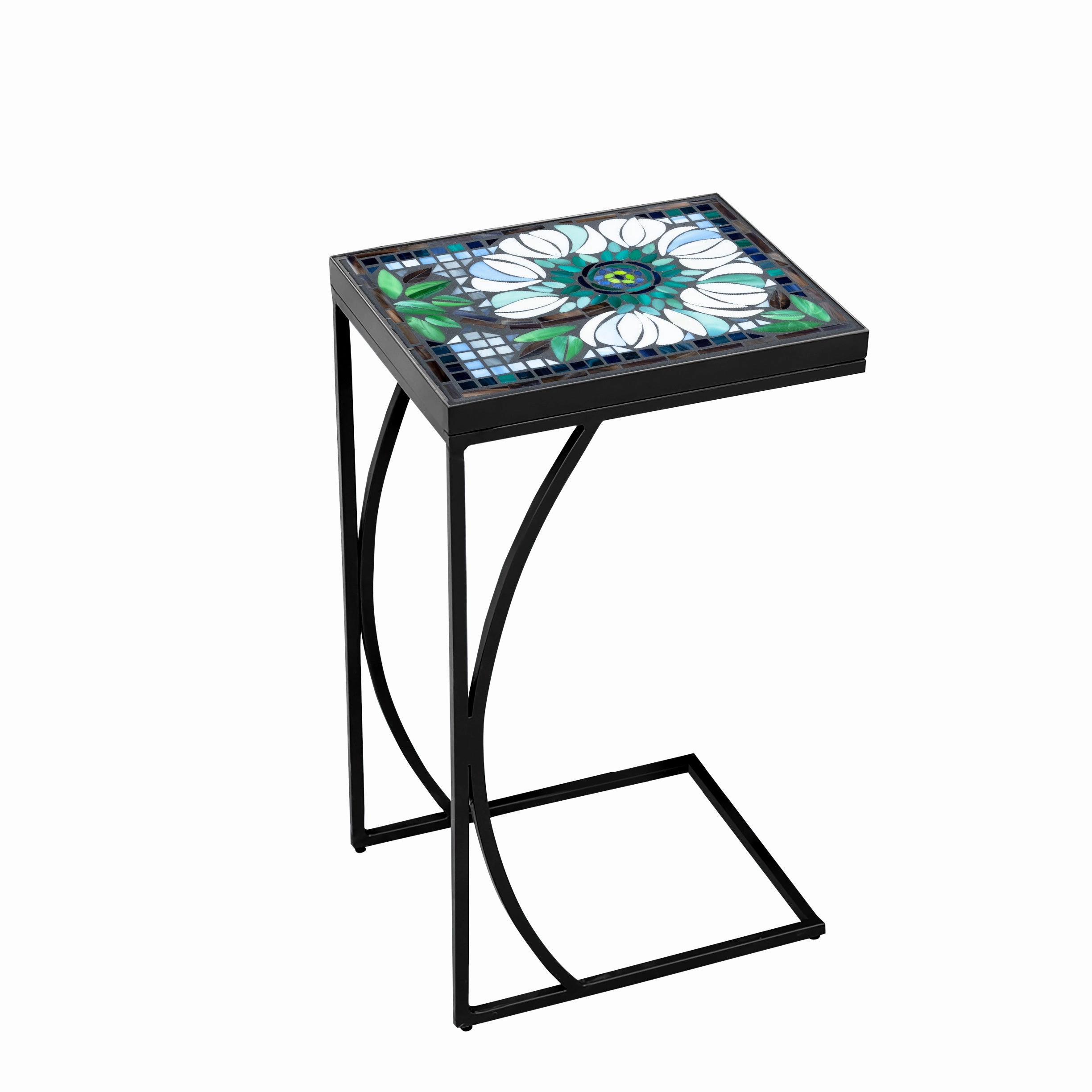 14" x 11" Mosaic Stone Top C Table