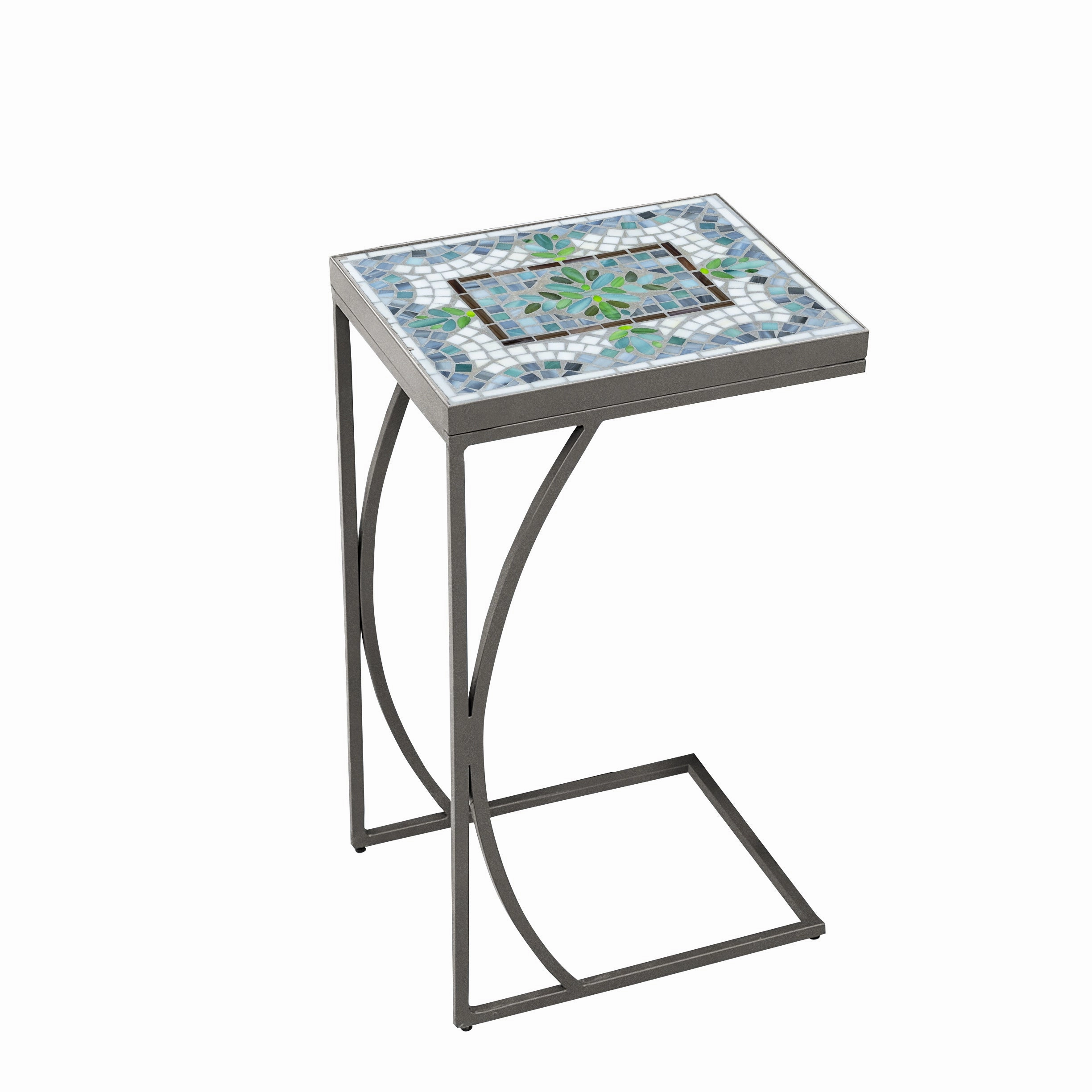 14" x 11" Mosaic Stone Top C Table