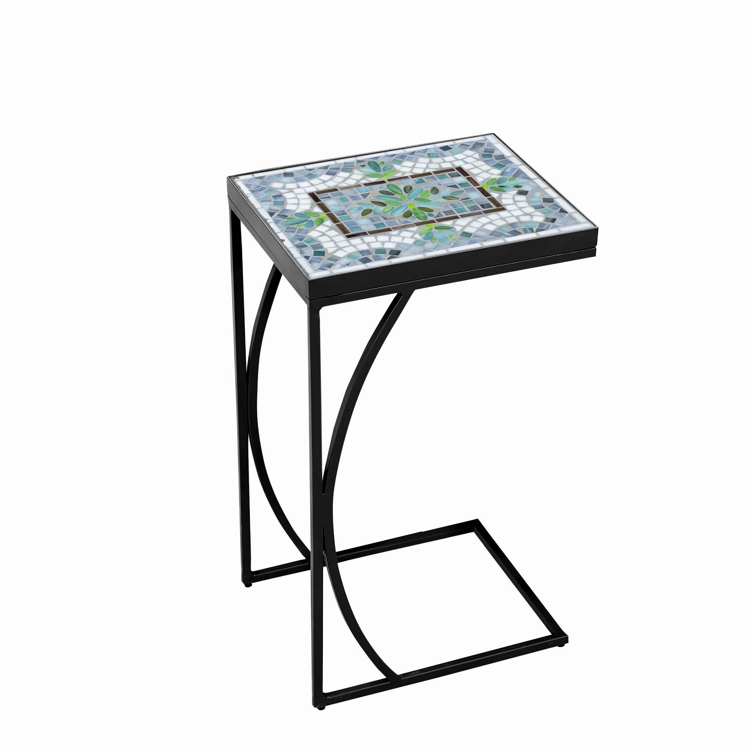14" x 11" Mosaic Stone Top C Table