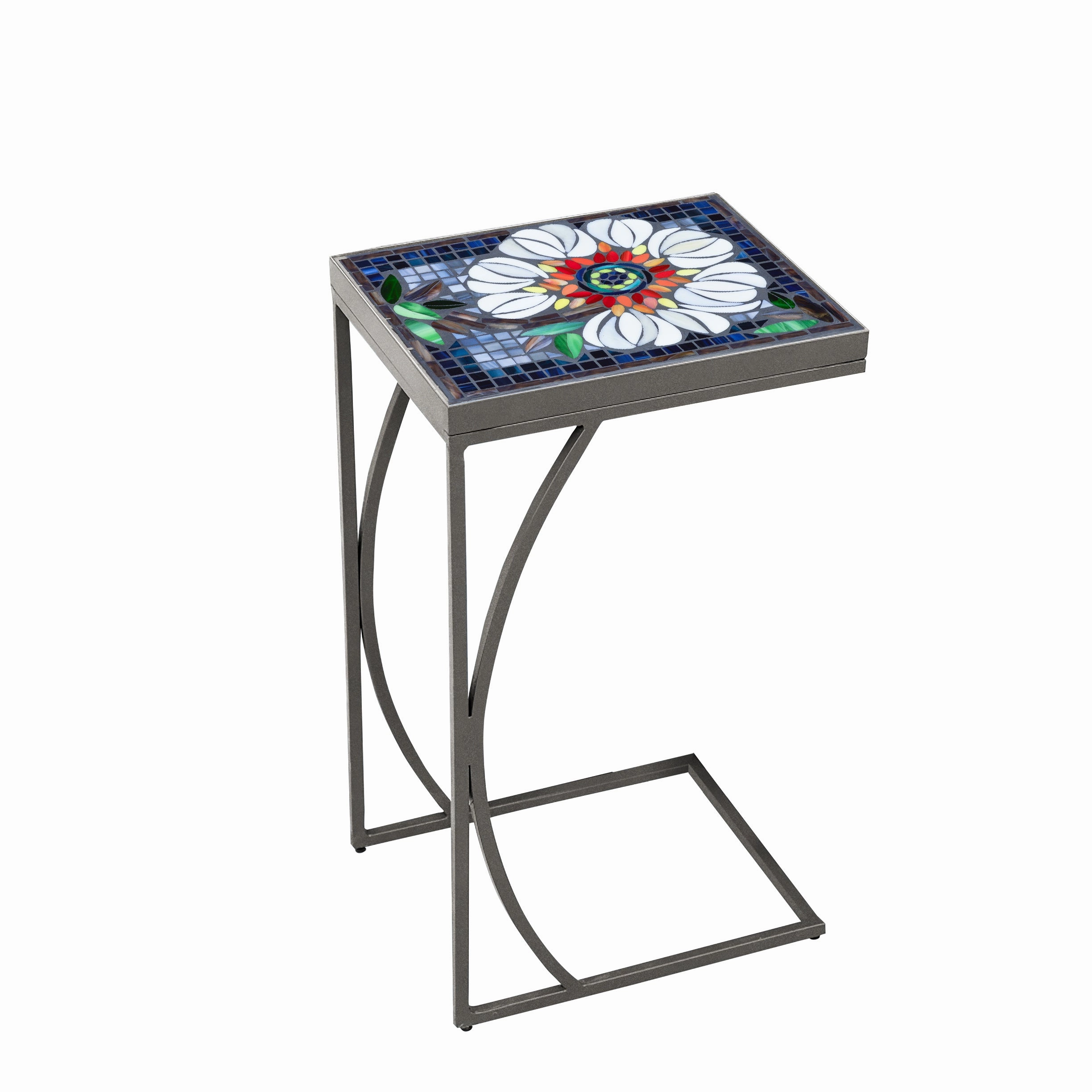 14" x 11" Mosaic Stone Top C Table