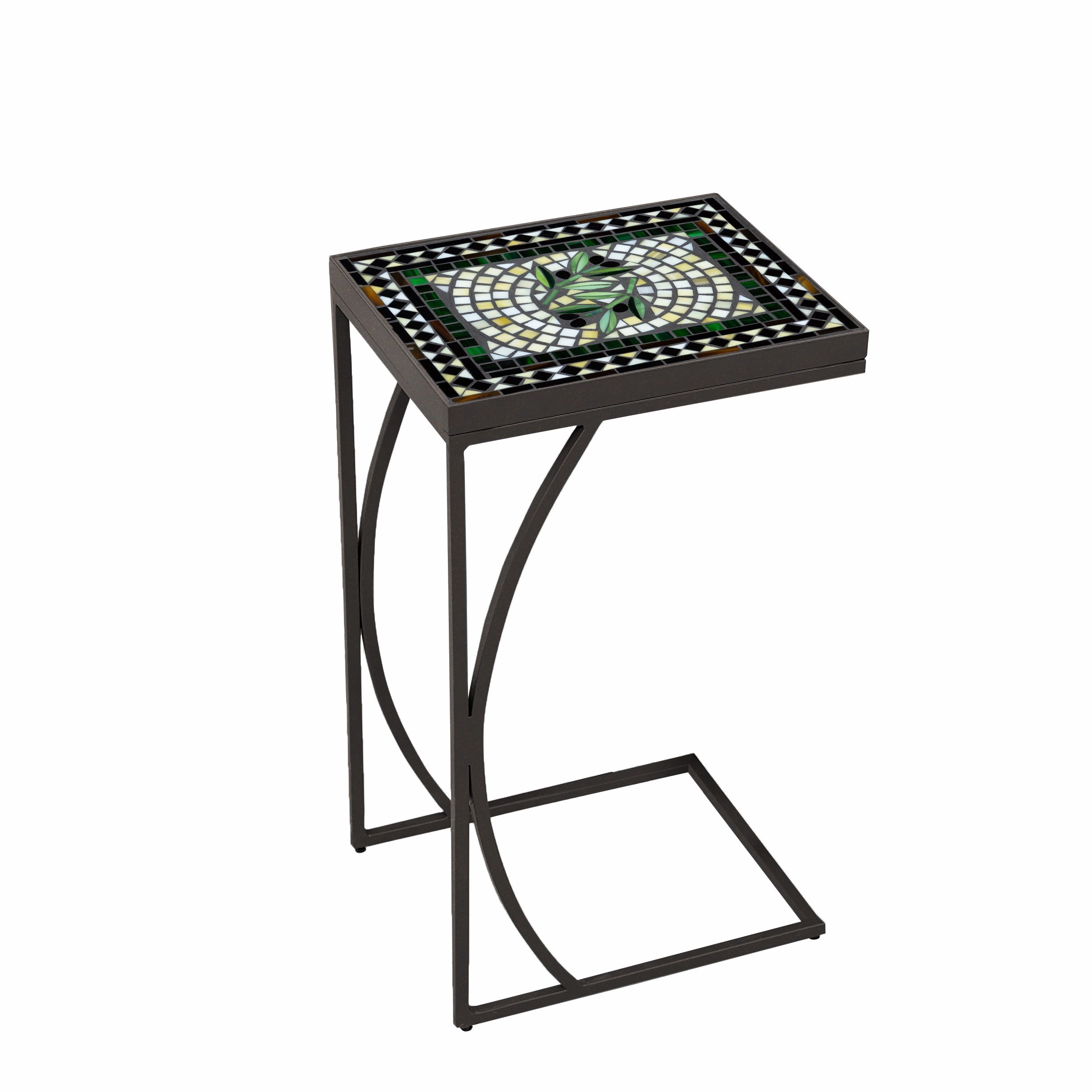 14" x 11" Mosaic Stone Top C Table