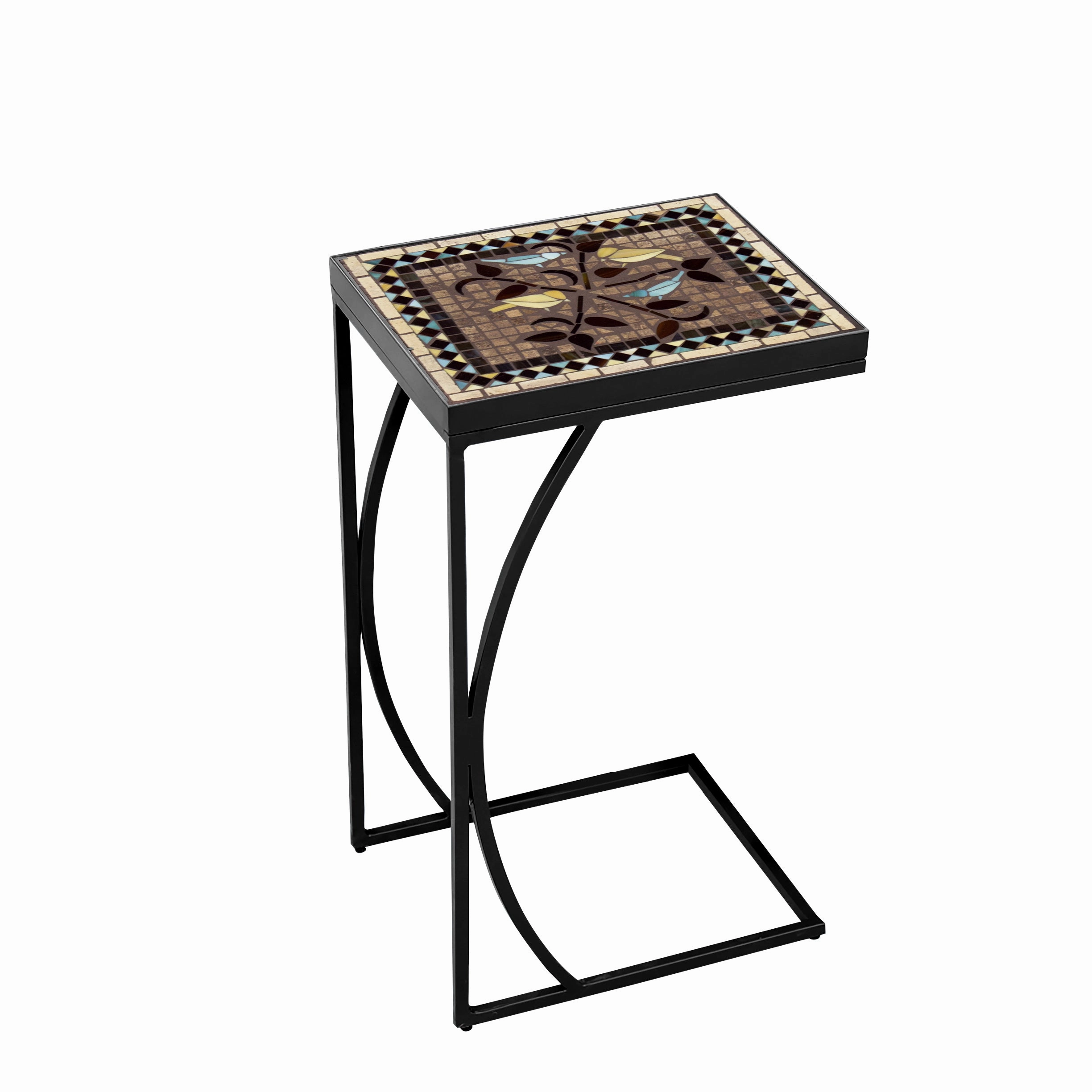 14" x 11" Mosaic Stone Top C Table