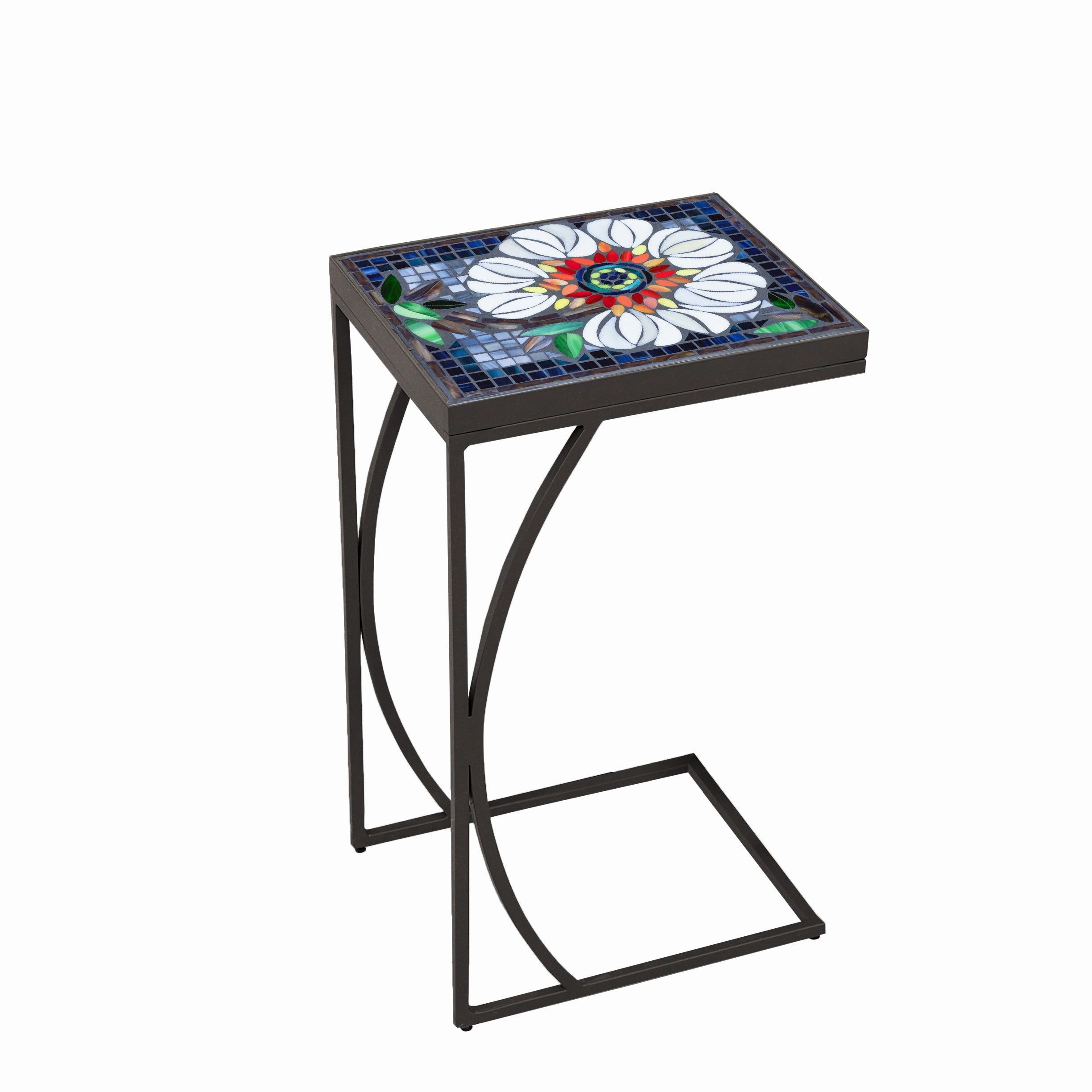 14" x 11" Mosaic Stone Top C Table