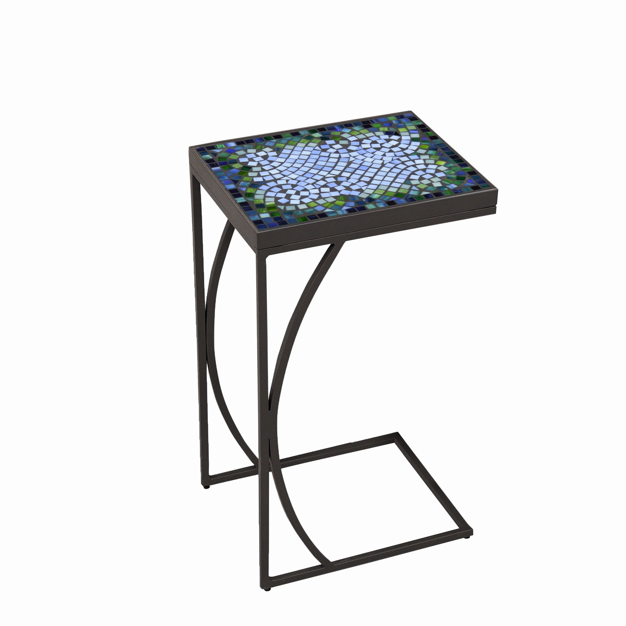 14" x 11" Mosaic Stone Top C Table