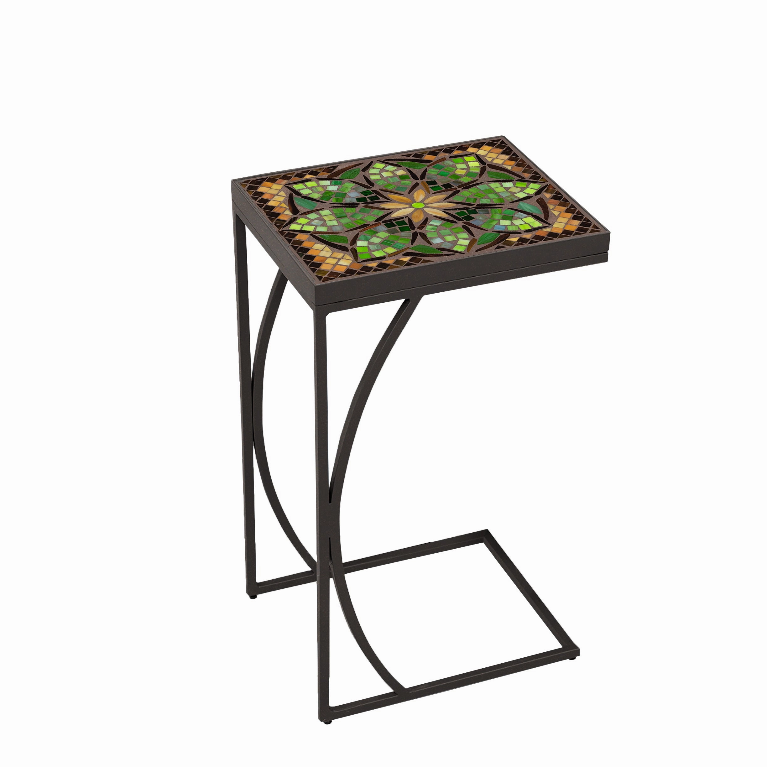 14" x 11" Mosaic Stone Top C Table