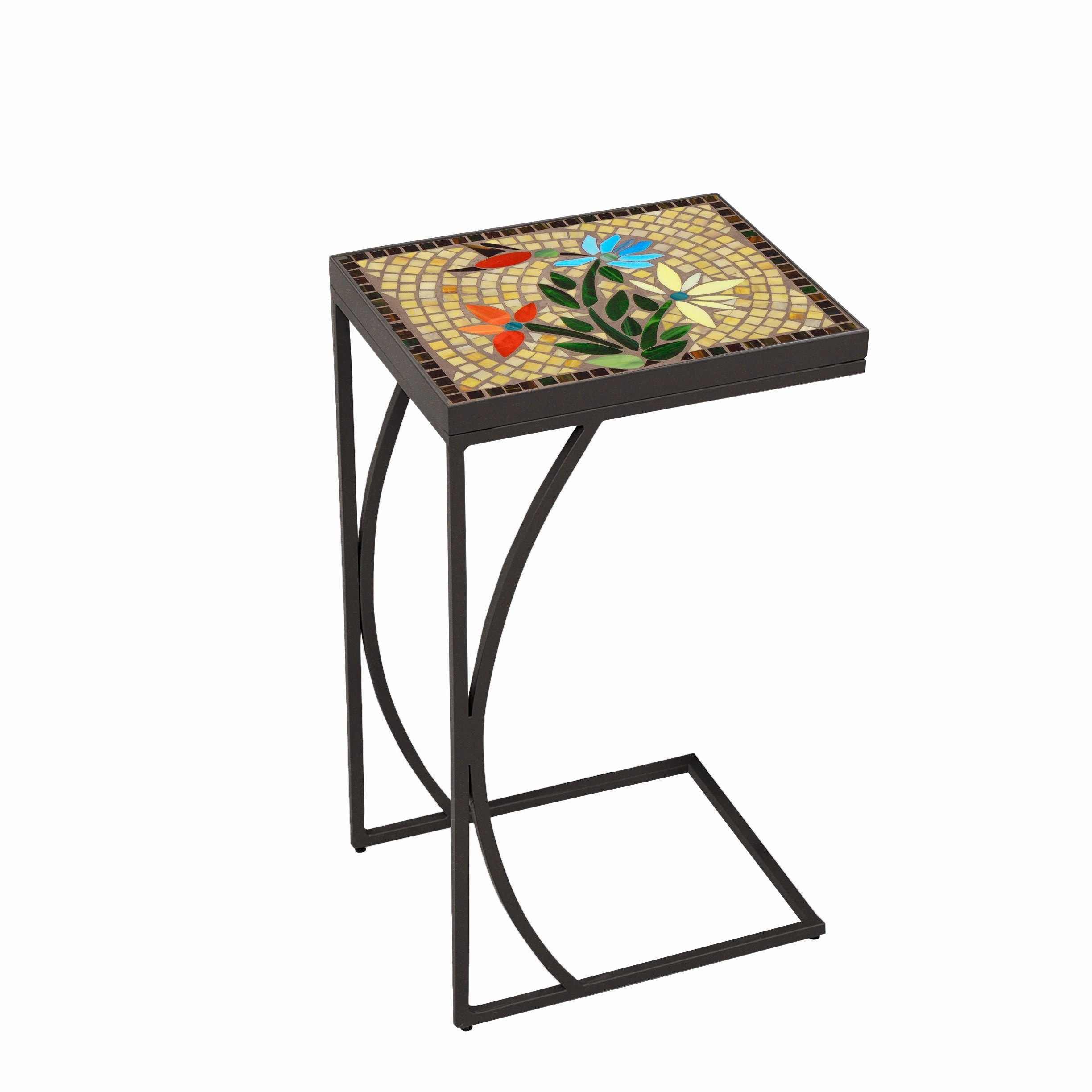 14" x 11" Mosaic Stone Top C Table