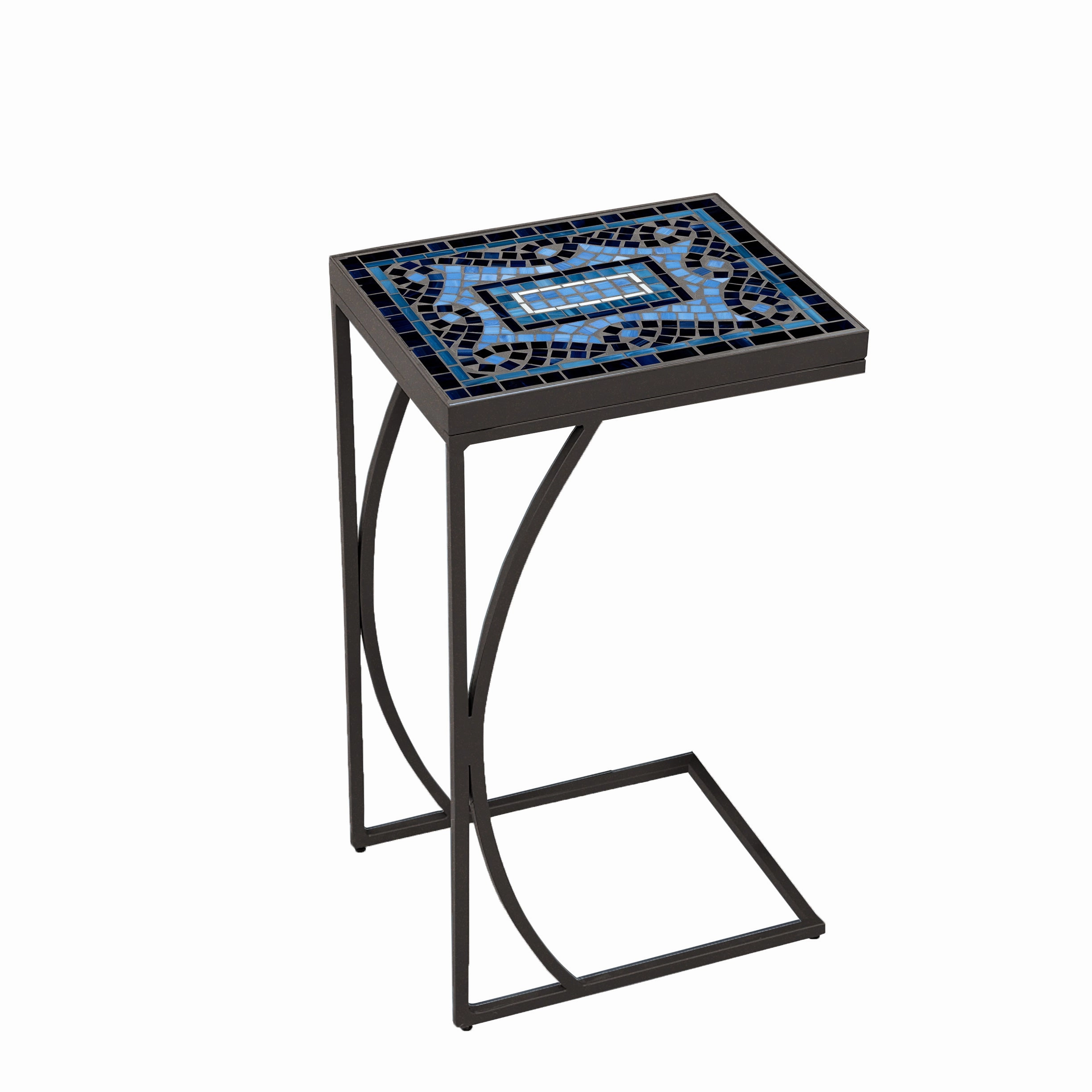 14" x 11" Mosaic Stone Top C Table