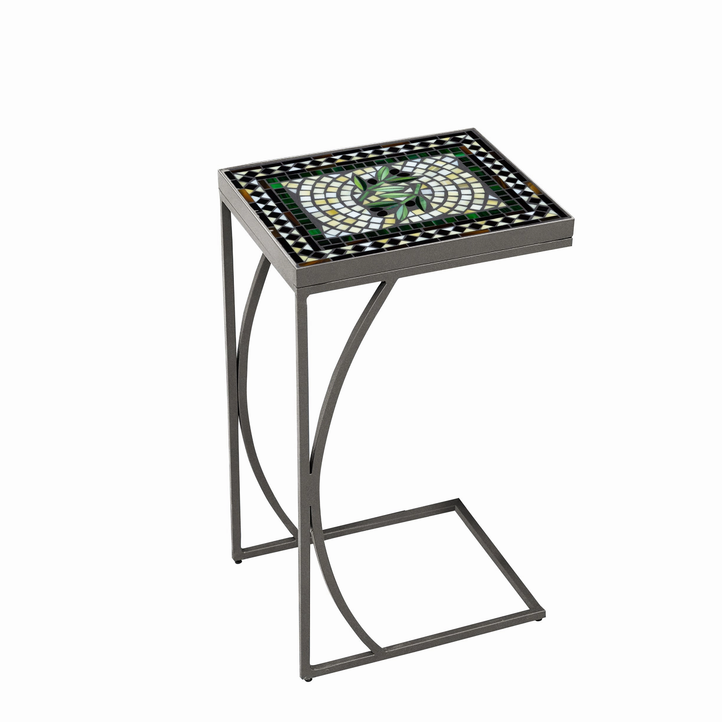 14" x 11" Mosaic Stone Top C Table