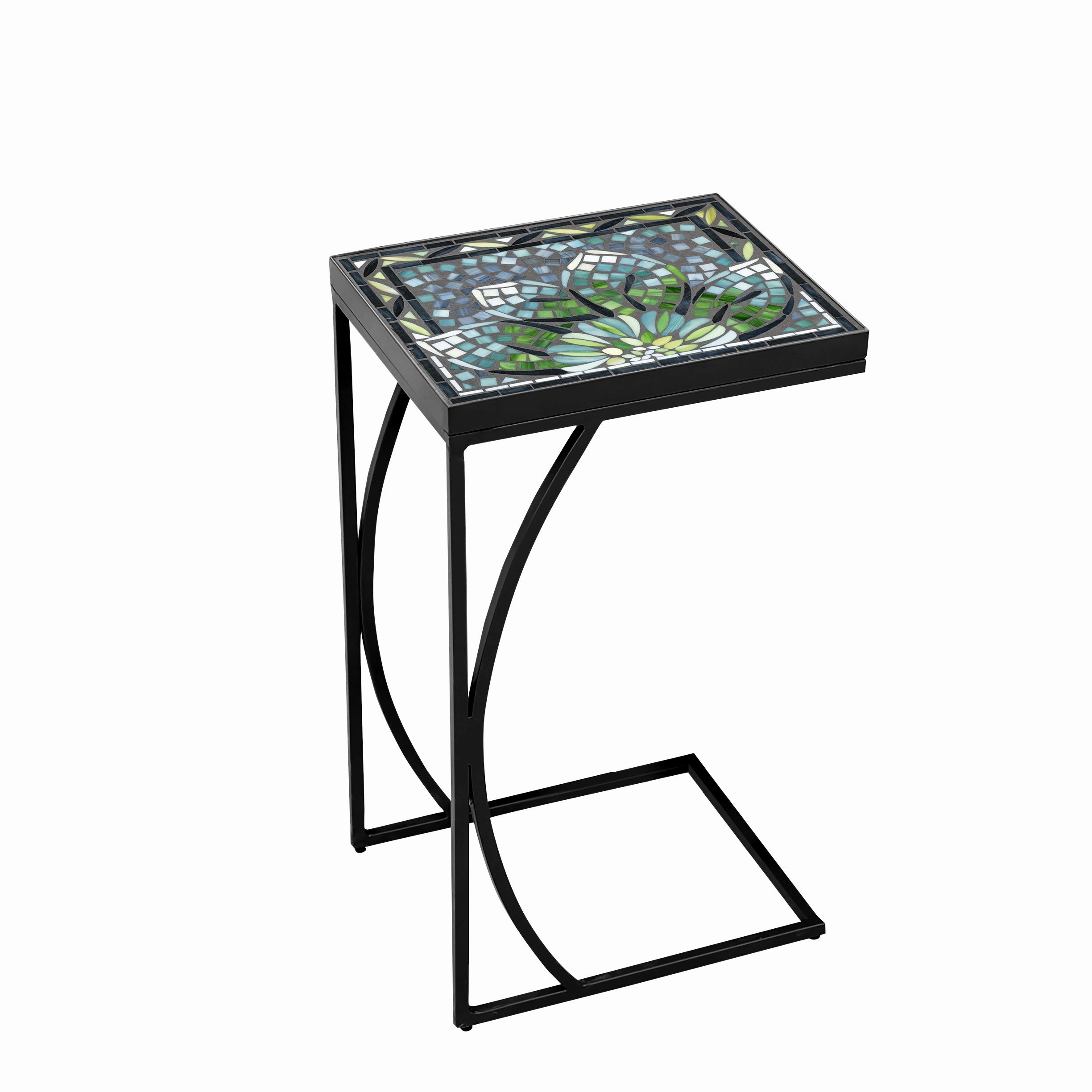 14" x 11" Mosaic Stone Top C Table