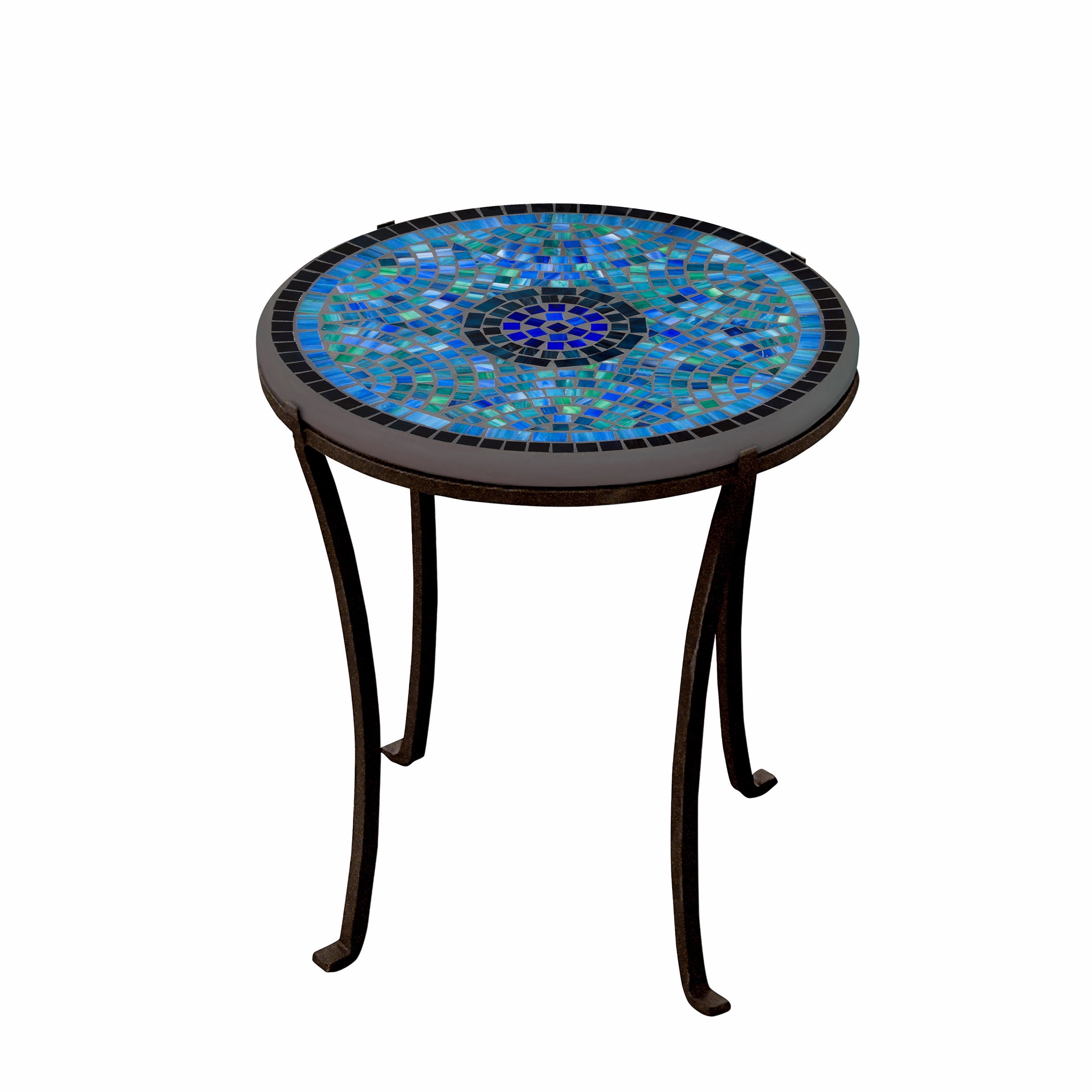 18" Elements Mosaic Stone Top Chaise Table