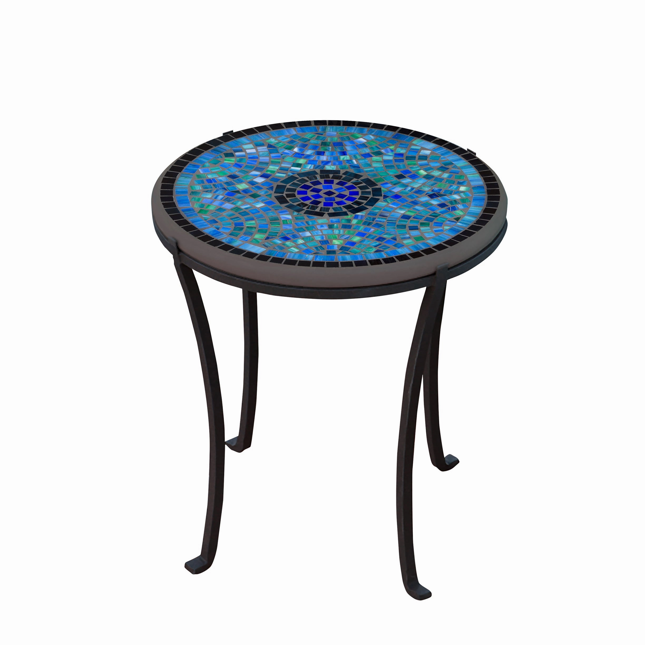 18" Elements Mosaic Stone Top Chaise Table