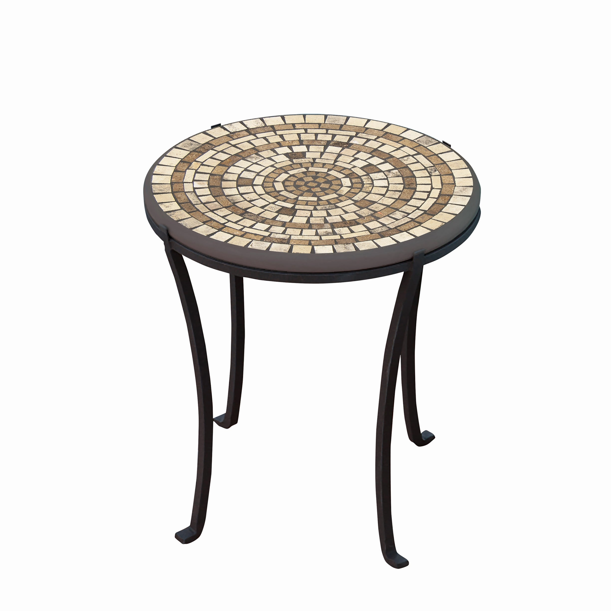 18" Elements Mosaic Stone Top Chaise Table