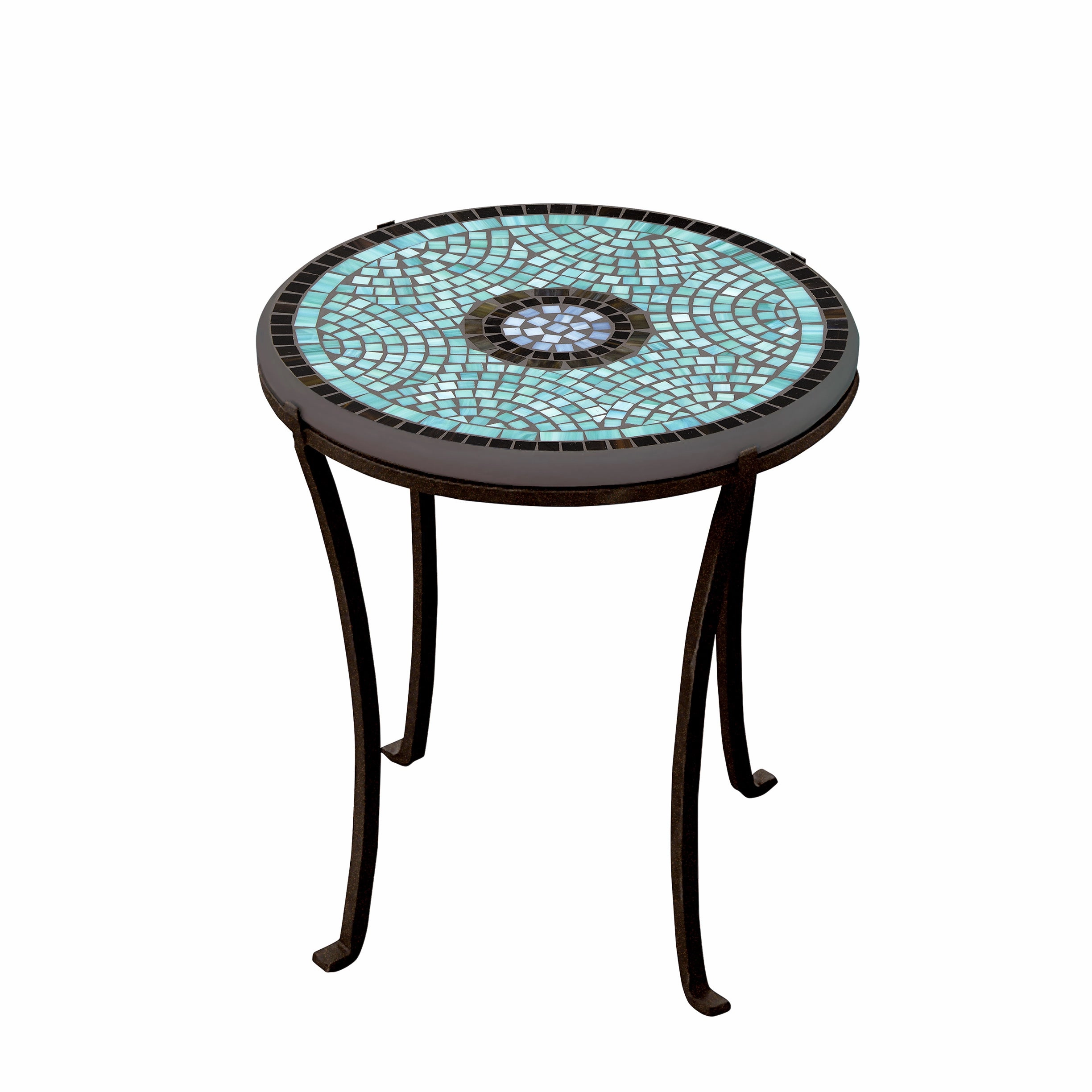 18" Elements Mosaic Stone Top Chaise Table