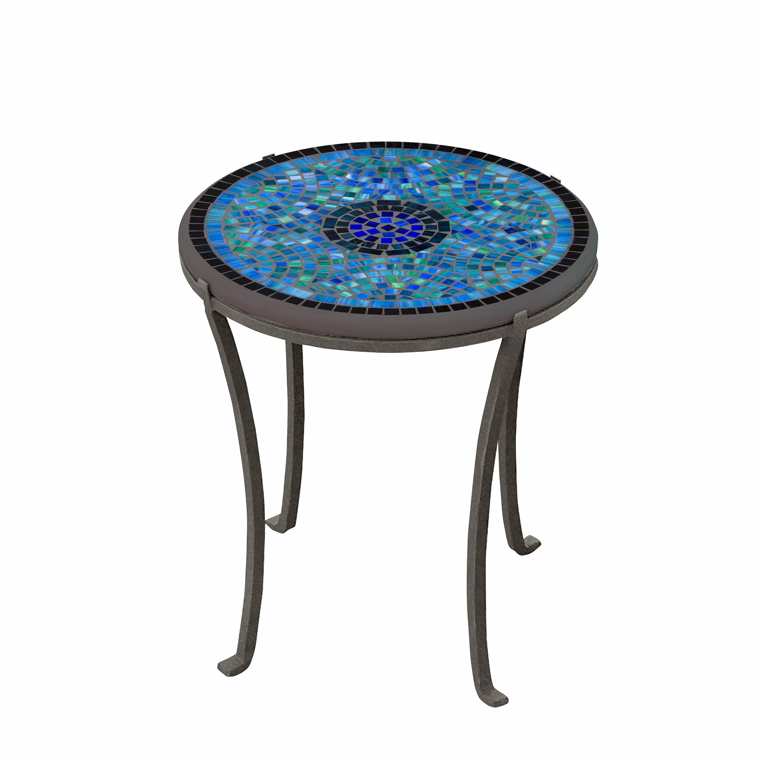 18" Elements Mosaic Stone Top Chaise Table