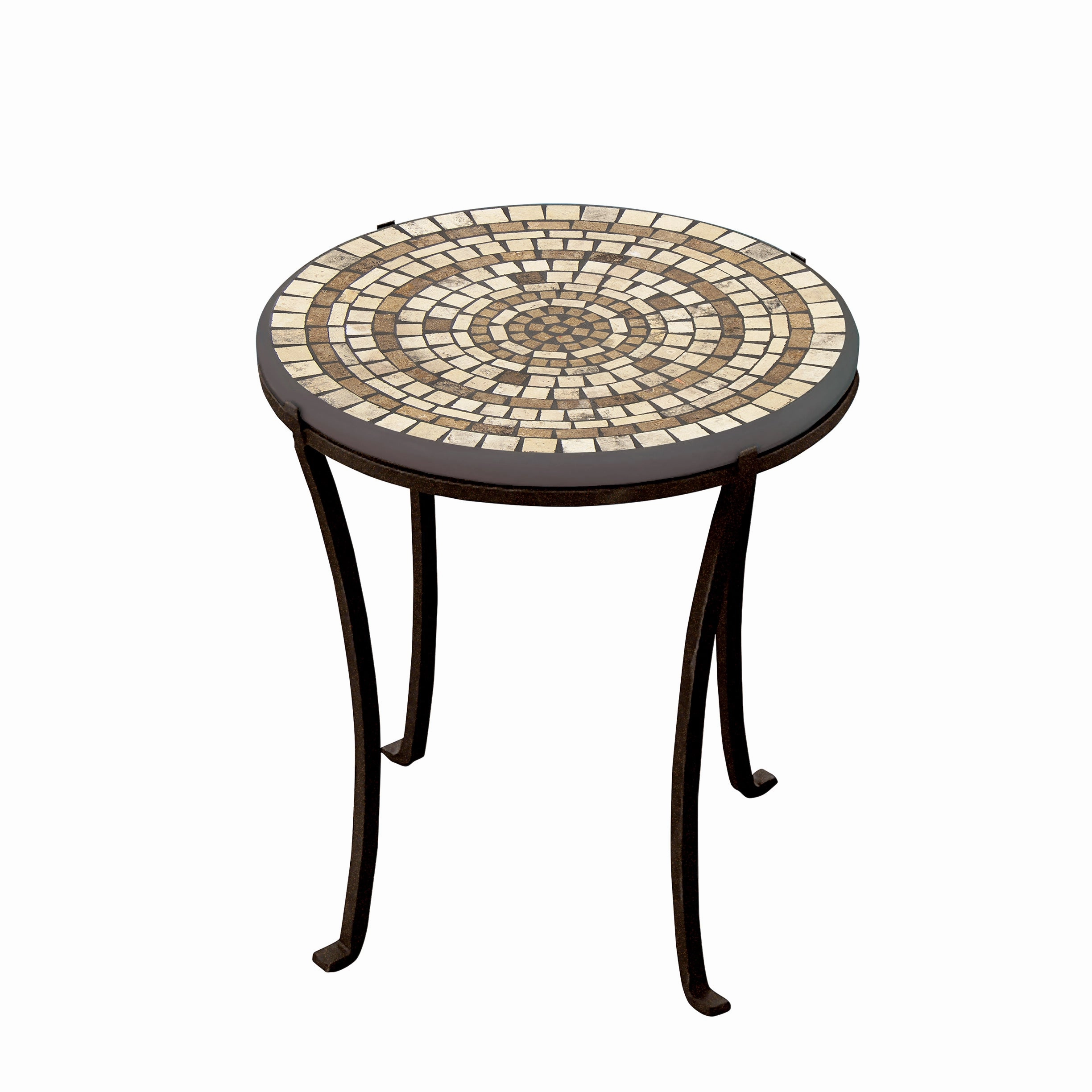 18" Elements Mosaic Stone Top Chaise Table