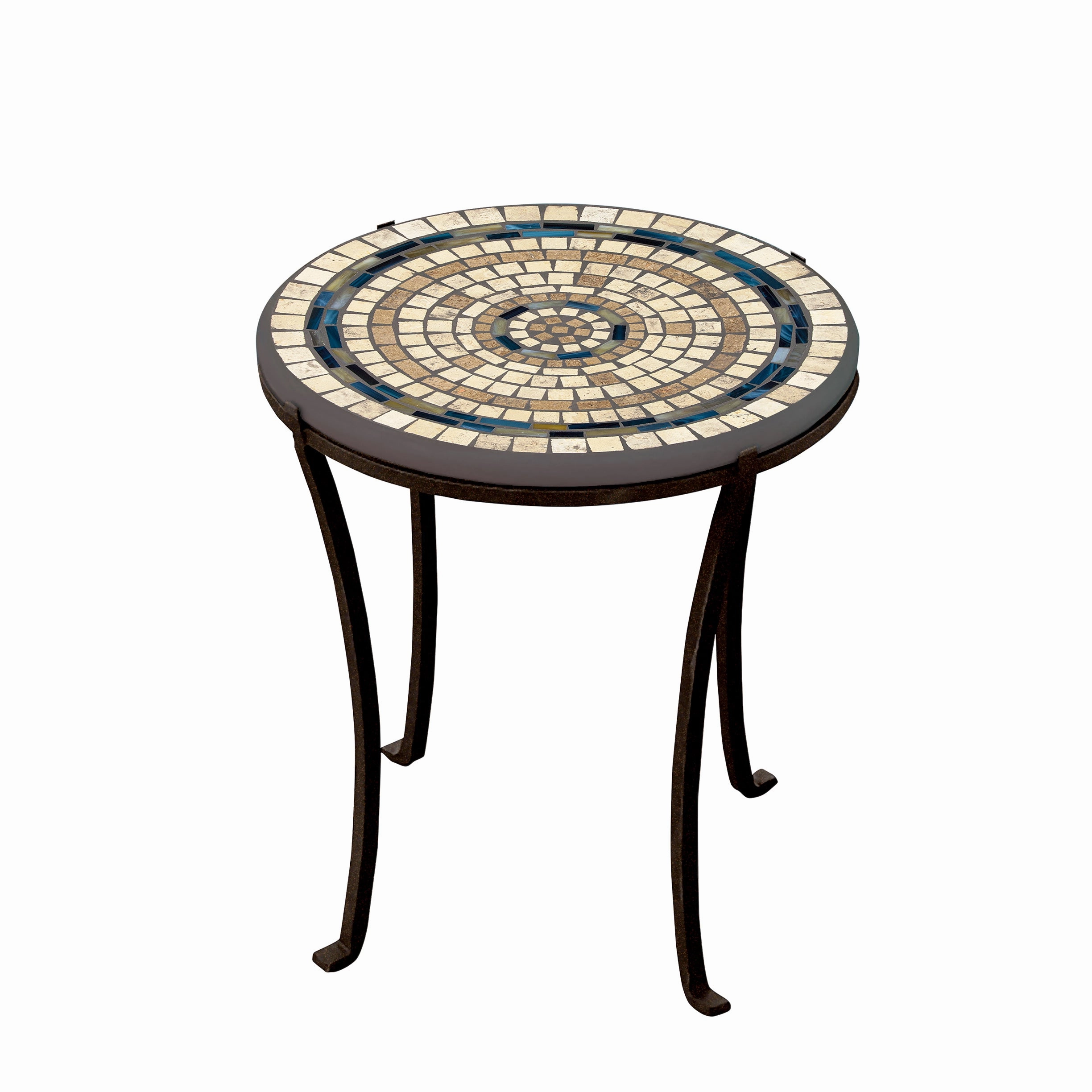 18" Elements Mosaic Stone Top Chaise Table