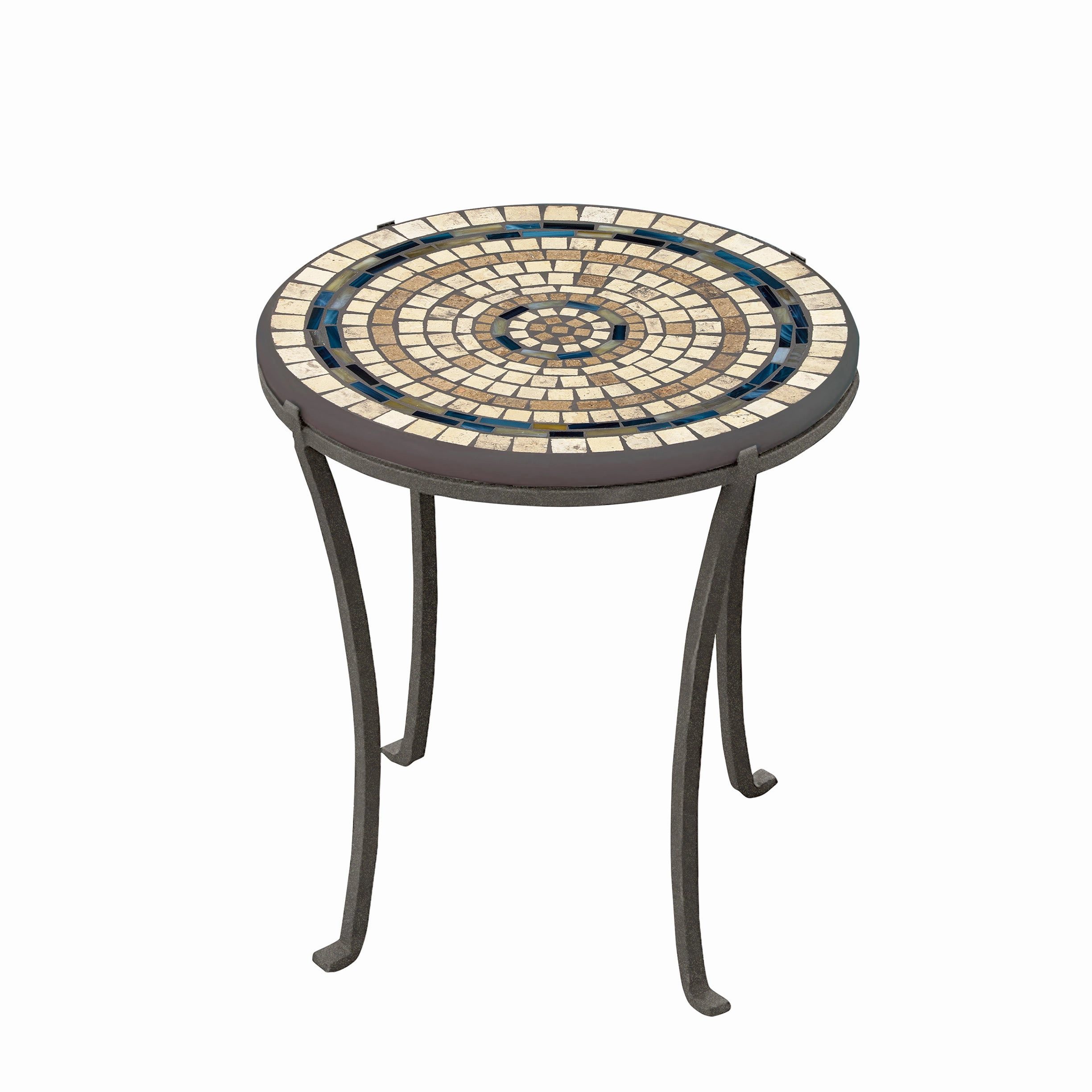 18" Elements Mosaic Stone Top Chaise Table