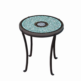 18" Elements Mosaic Stone Top Chaise Tableoutdoor coffee table for patio or lounge