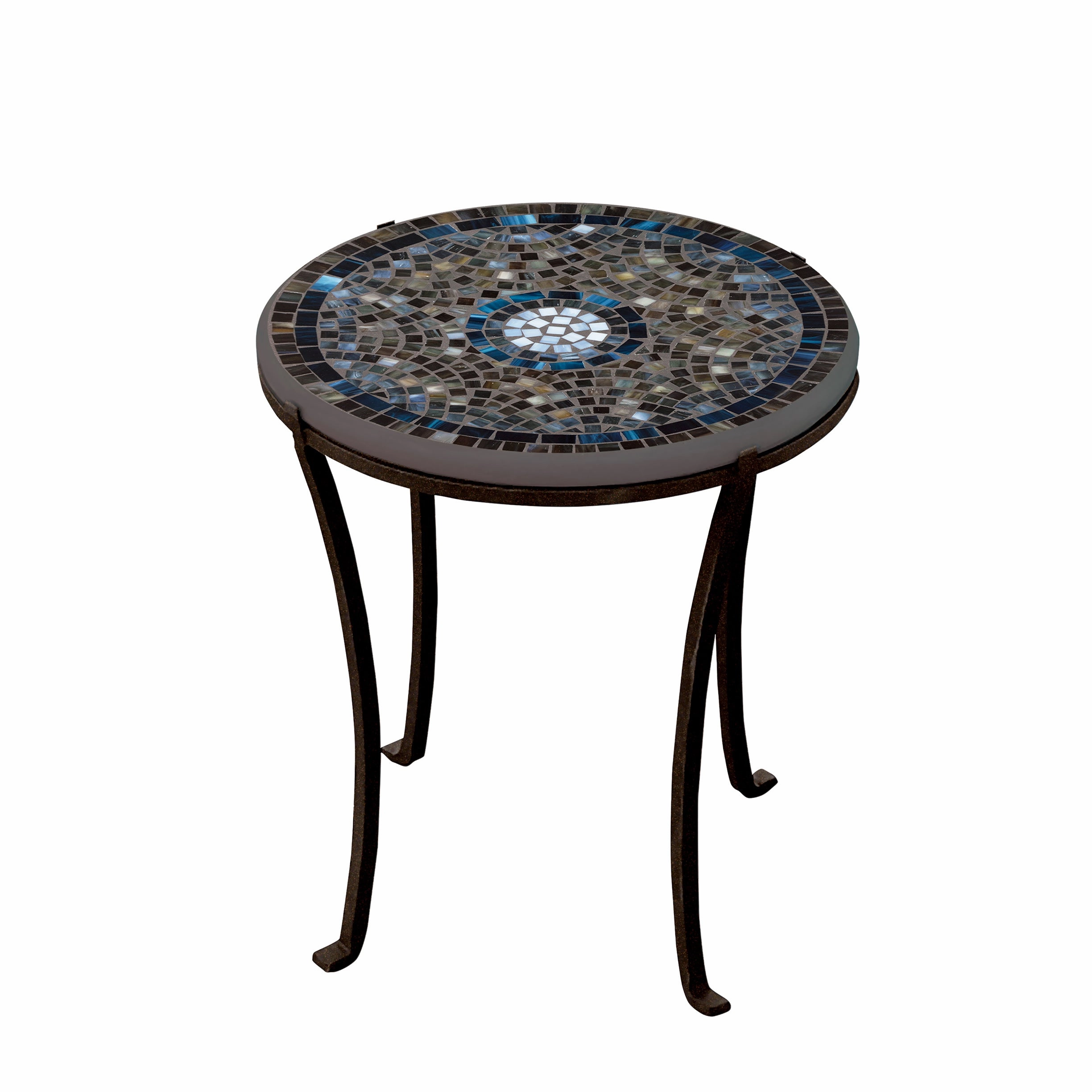 18" Elements Mosaic Stone Top Chaise Table